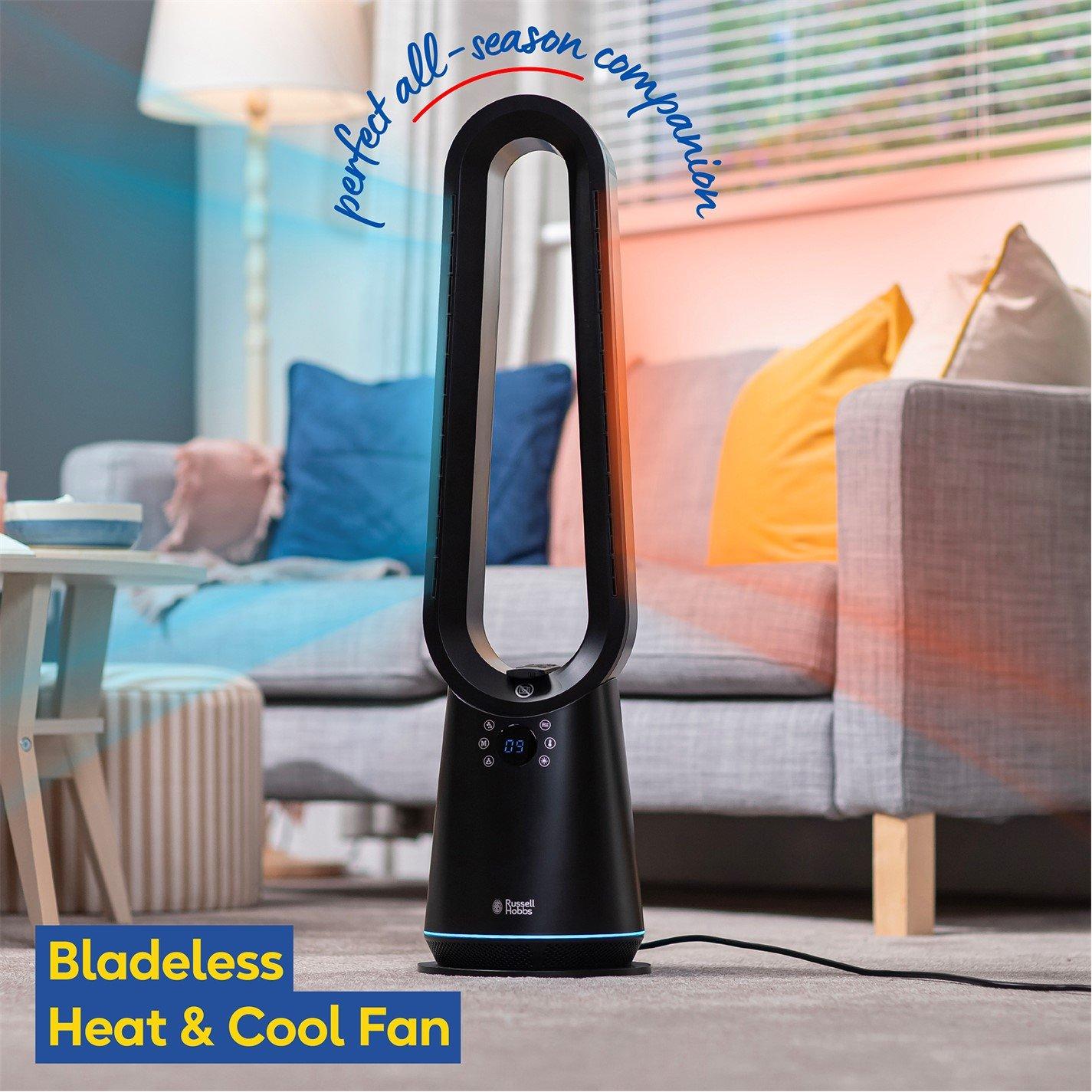 Black - Russell Hobbs - RHBHC2030B Bladeless Heat and Cool Fan with Remote - 3