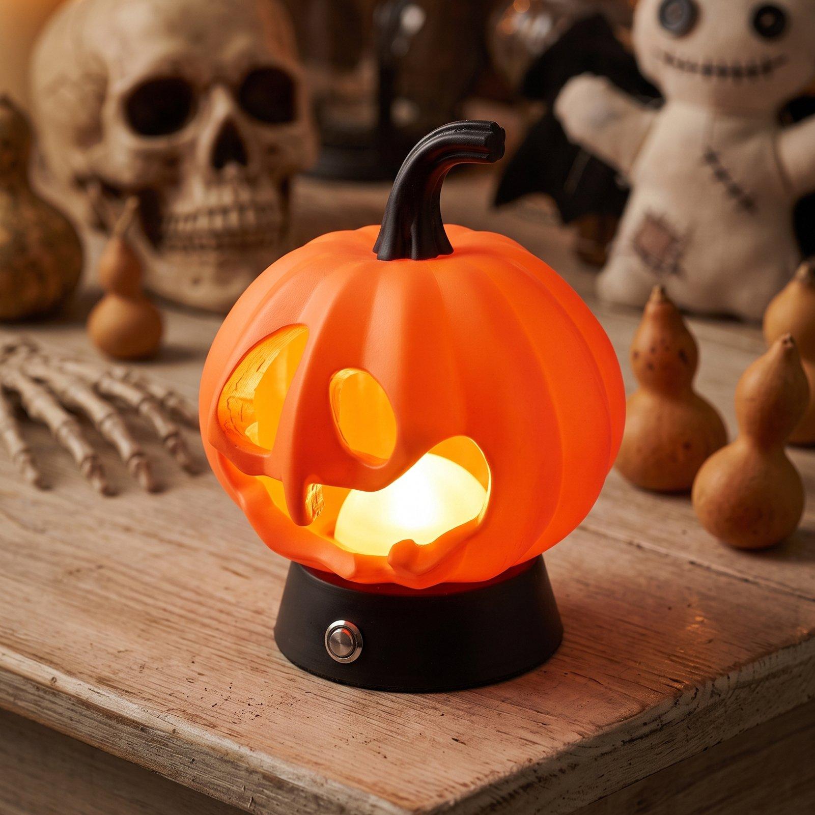 Orange - LIFE IDEAS - Halloween 3D Standing Pumpkin Lamp - 1