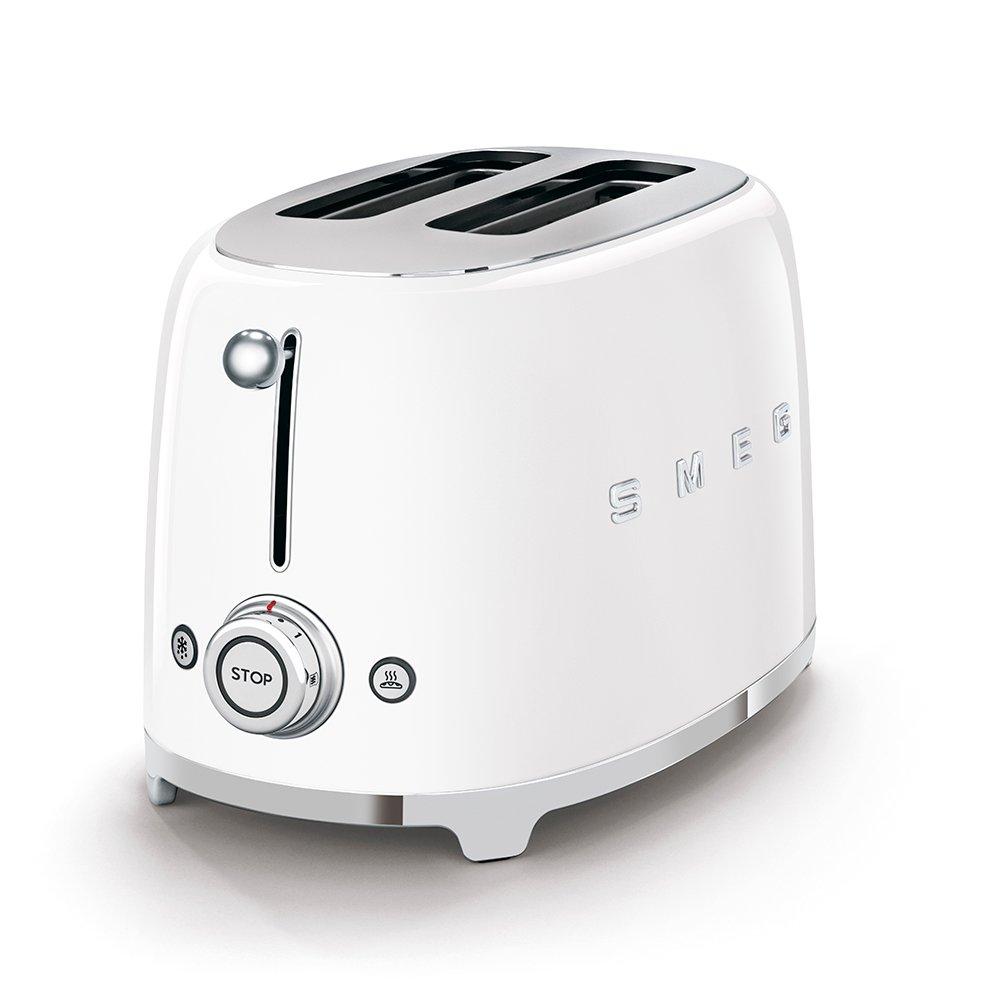 White - Smeg - 50s Style 2-Slice Toaster - 2