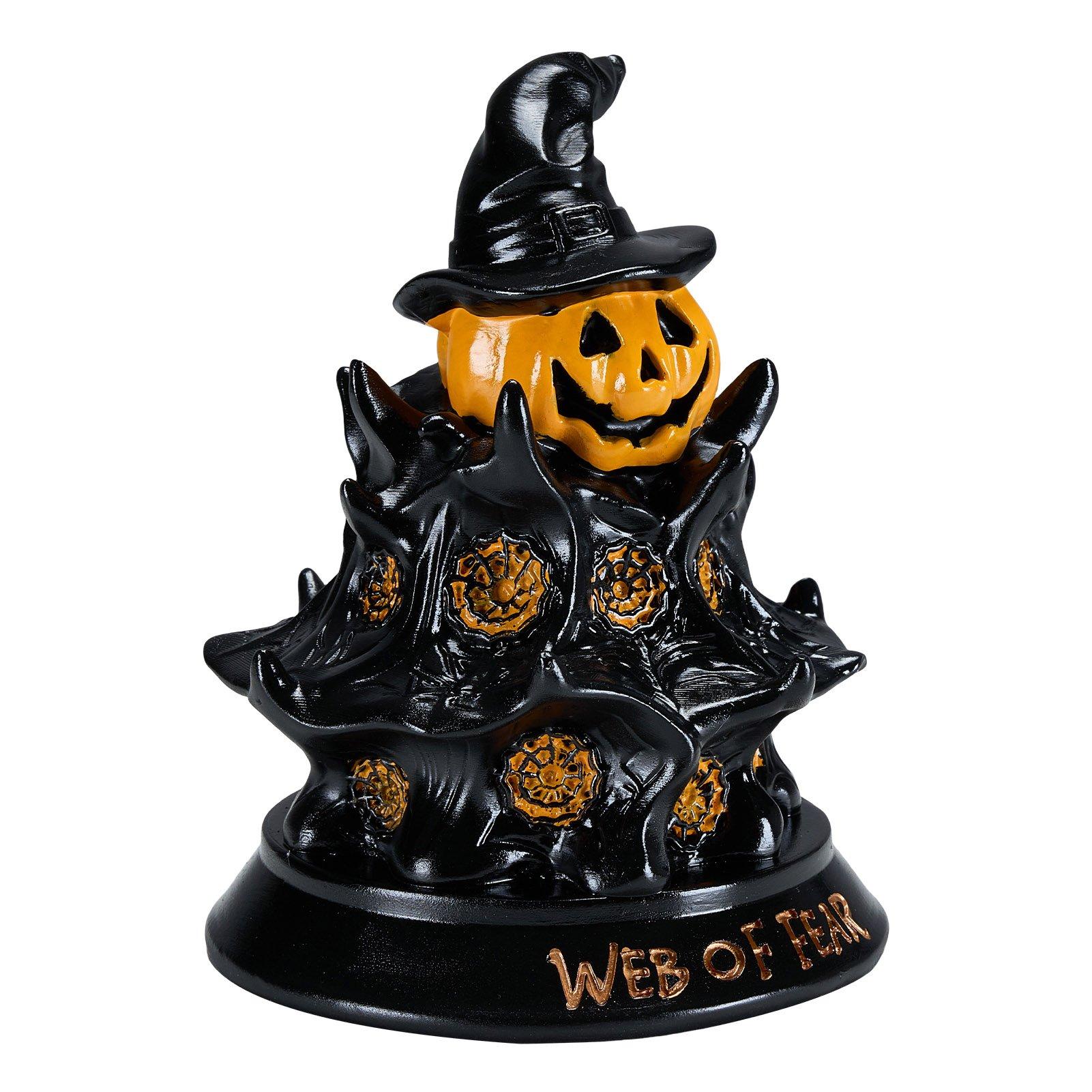 Black/Orange - LIFE IDEAS - Halloween Witch Hat & Pumpkin Night Light - 3