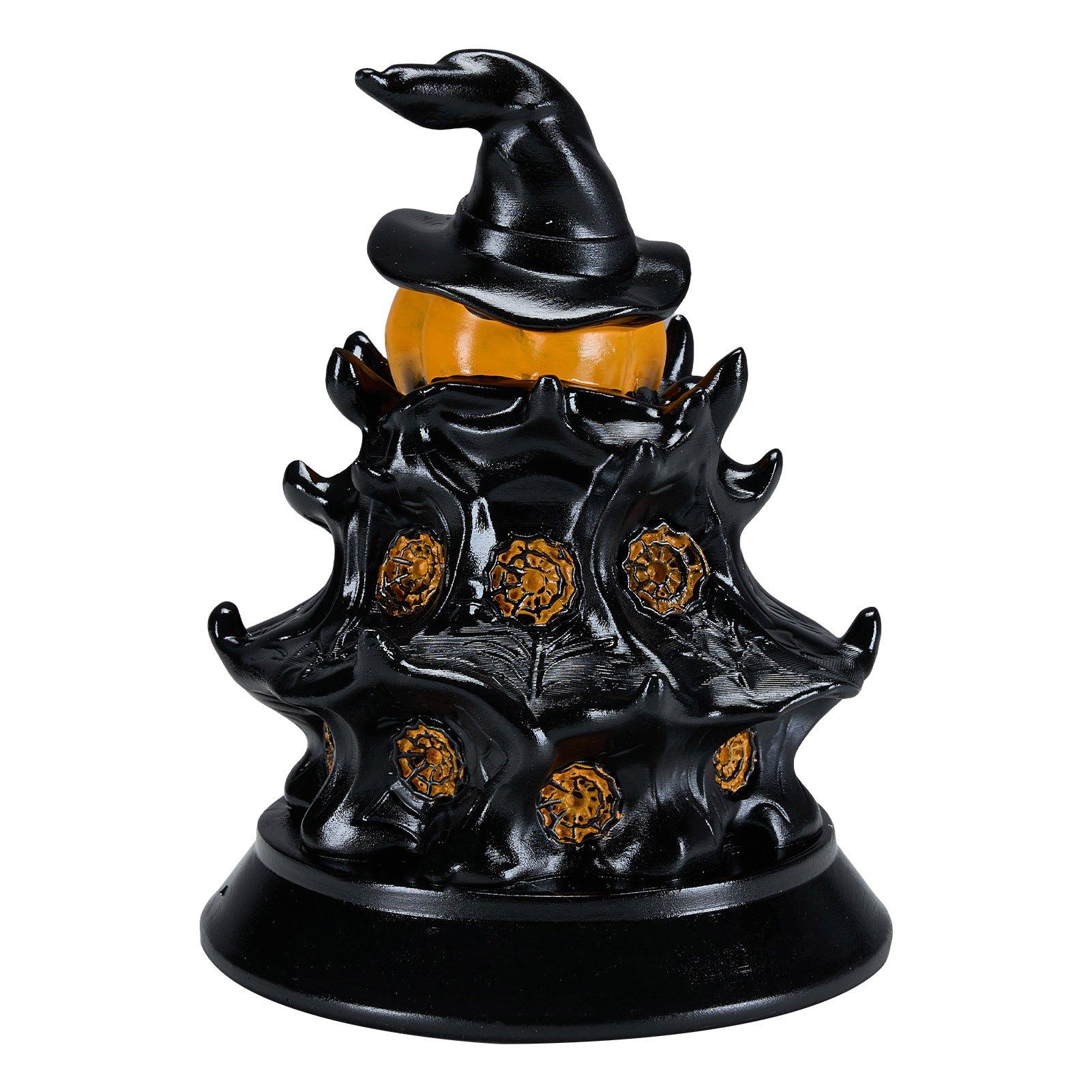 Black/Orange - LIFE IDEAS - Halloween Witch Hat & Pumpkin Night Light - 4