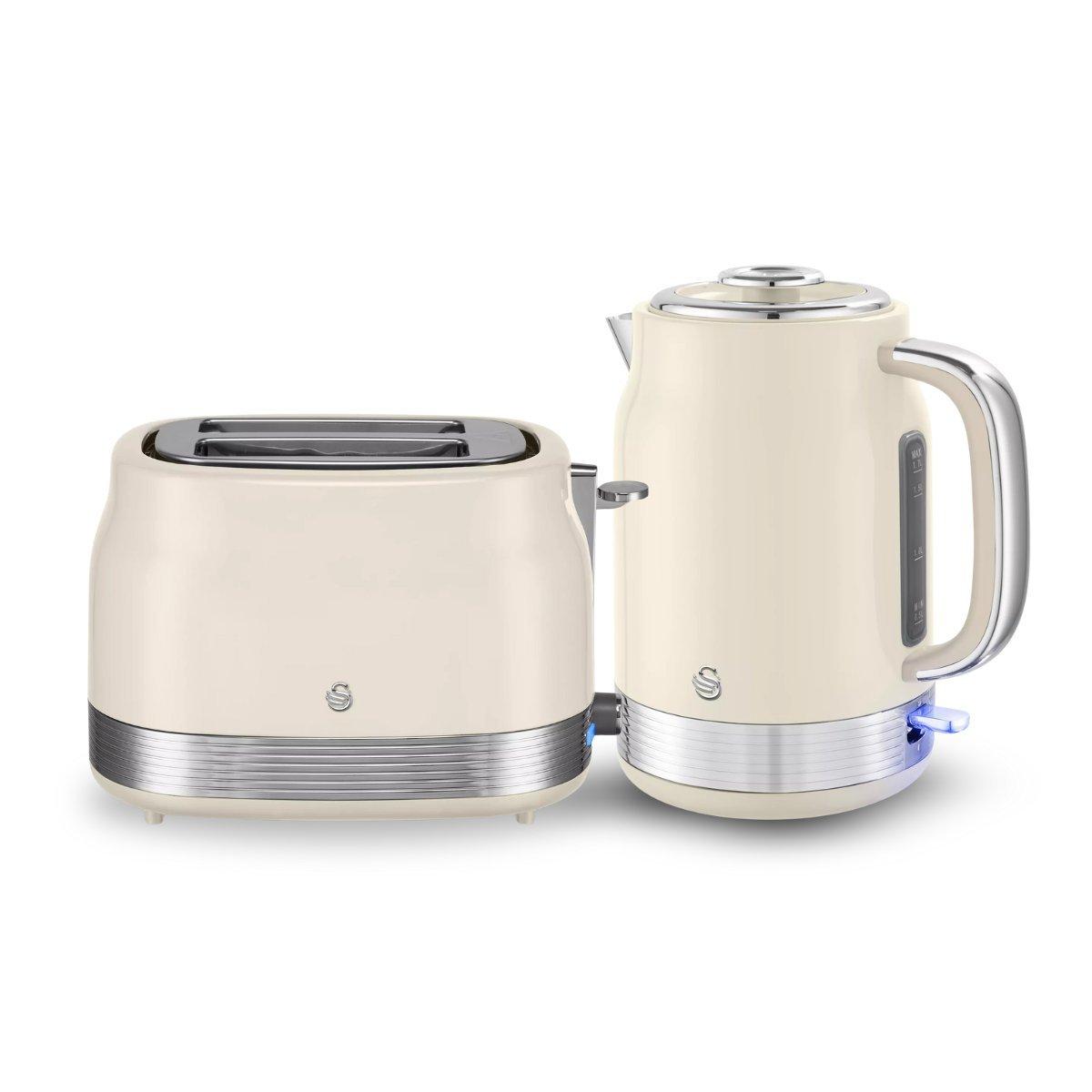 Chantilly Cream - Swan - Swan Retro Revive - 2 Slice Toaster Twin Pack Crea - 1