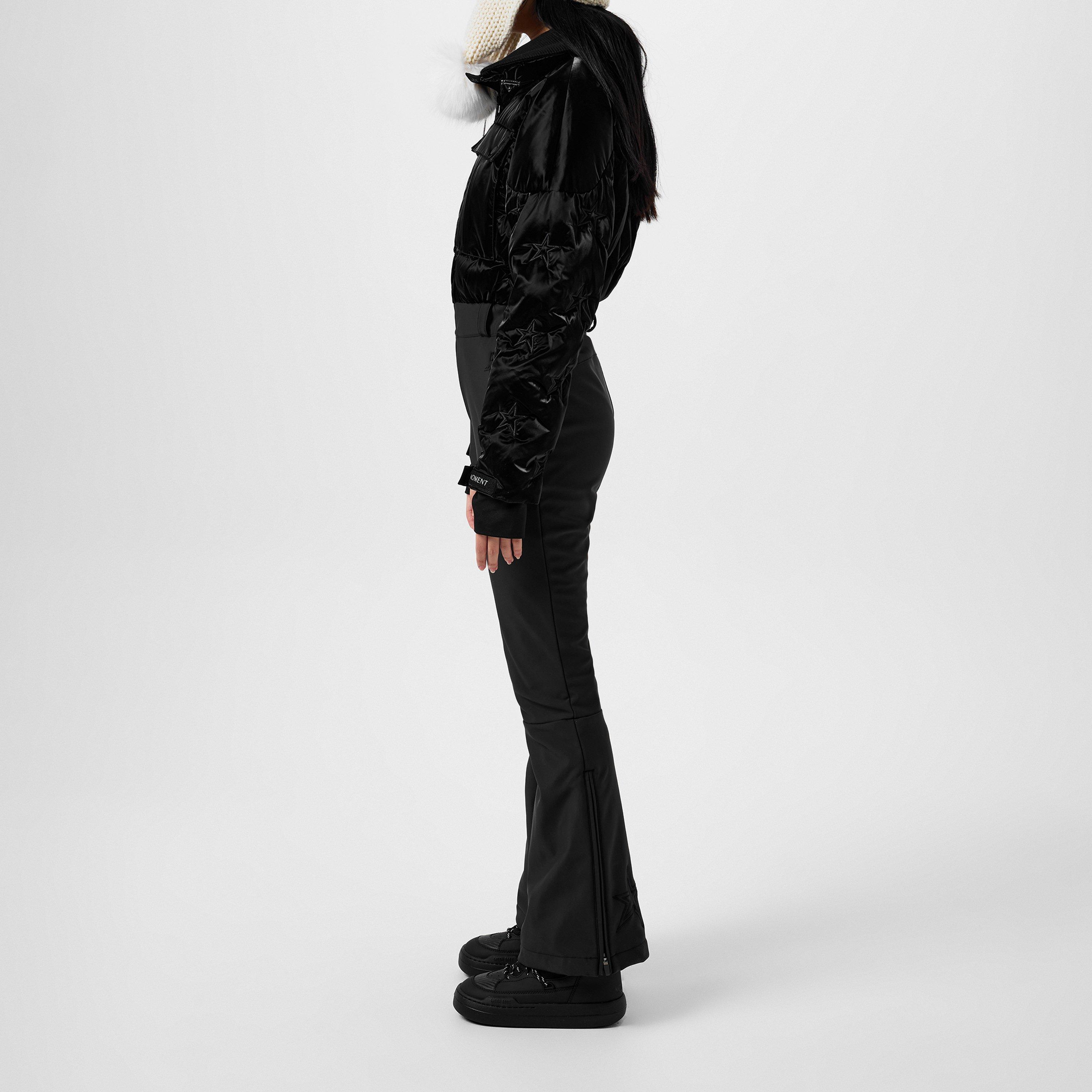 Jet Black - Perfect Moment - Women's Helen 700-Fill Down Water Resistant Long Sleeve Ski Suit - 2