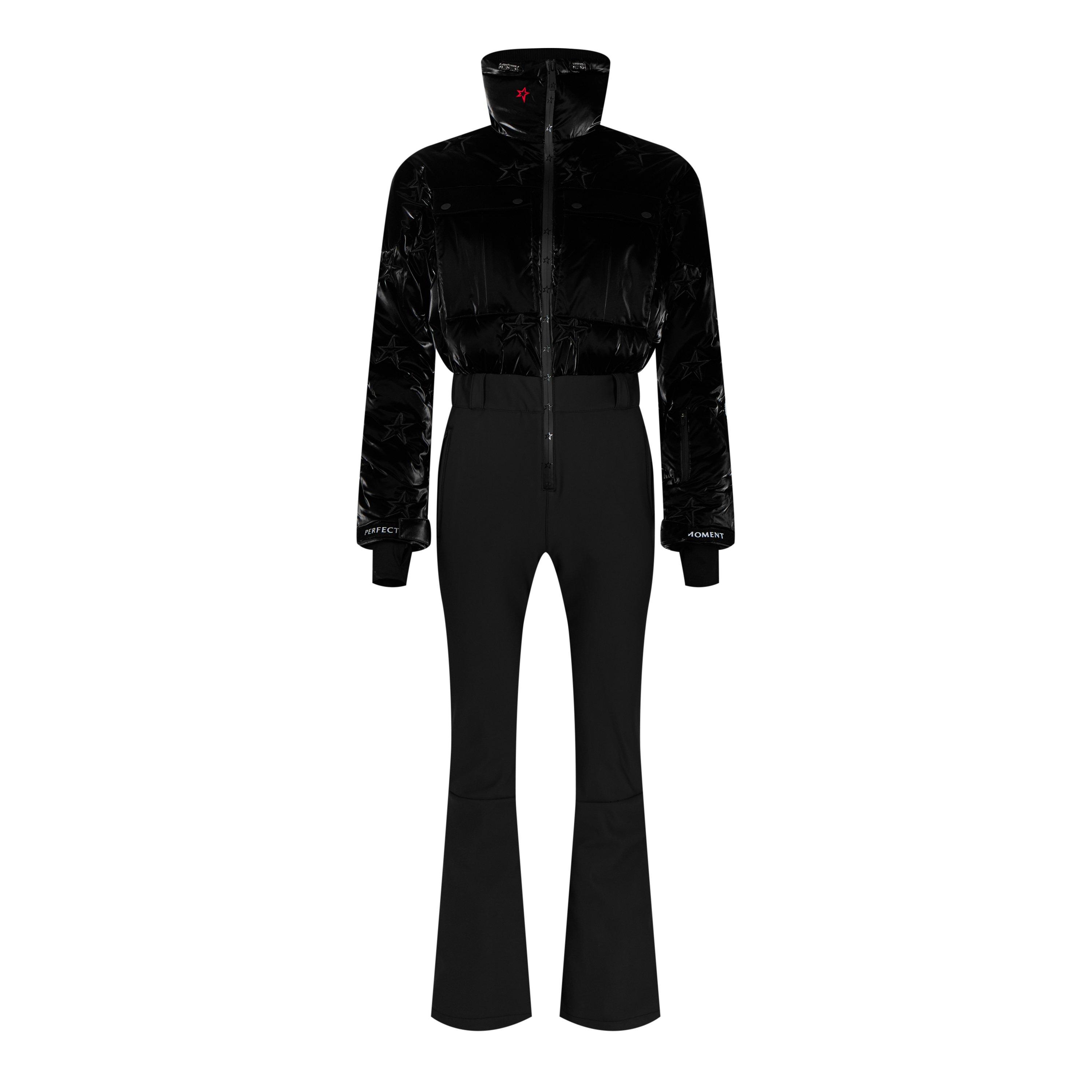 Jet Black - Perfect Moment - Women's Helen 700-Fill Down Water Resistant Long Sleeve Ski Suit - 5