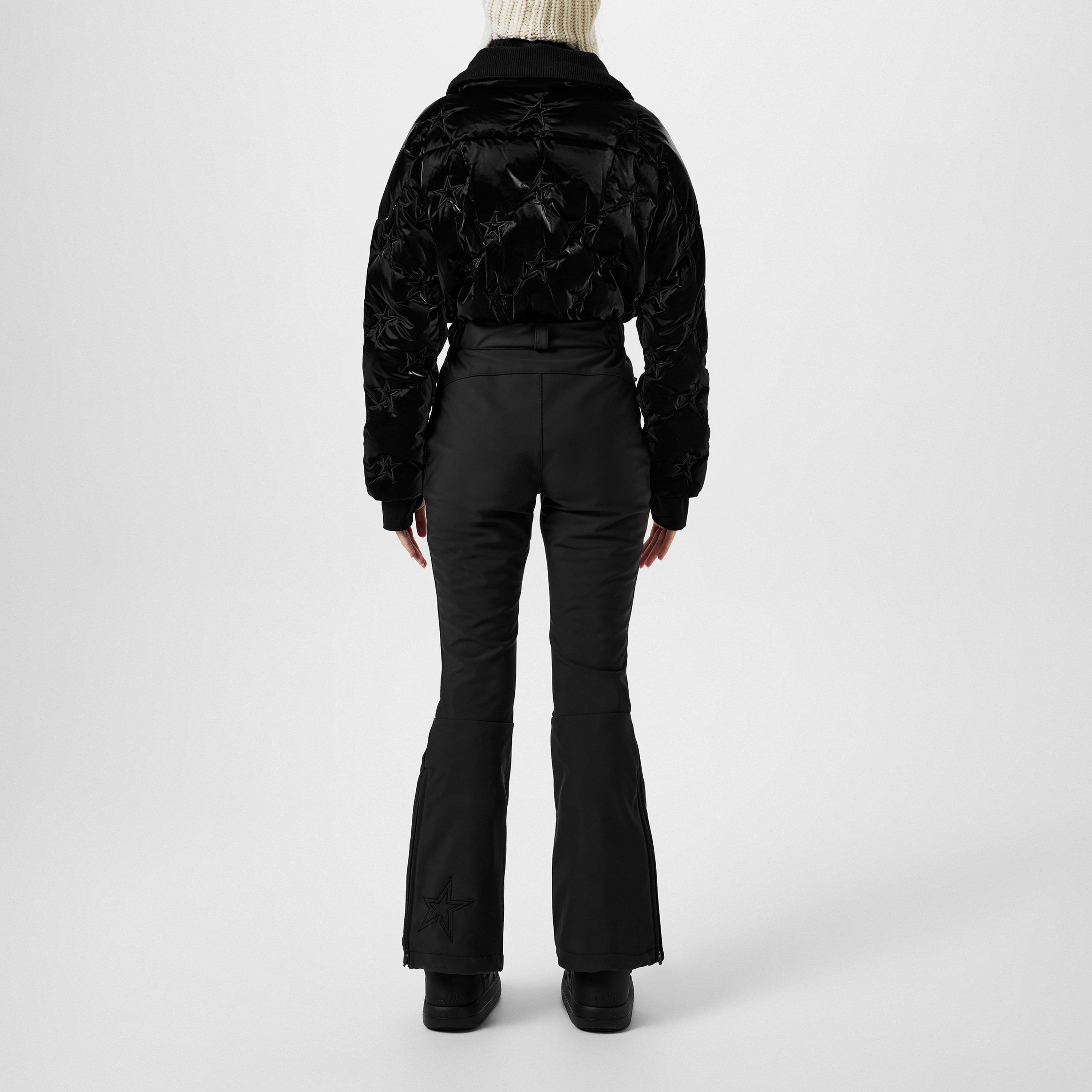 Jet Black - Perfect Moment - Women's Helen 700-Fill Down Water Resistant Long Sleeve Ski Suit - 3