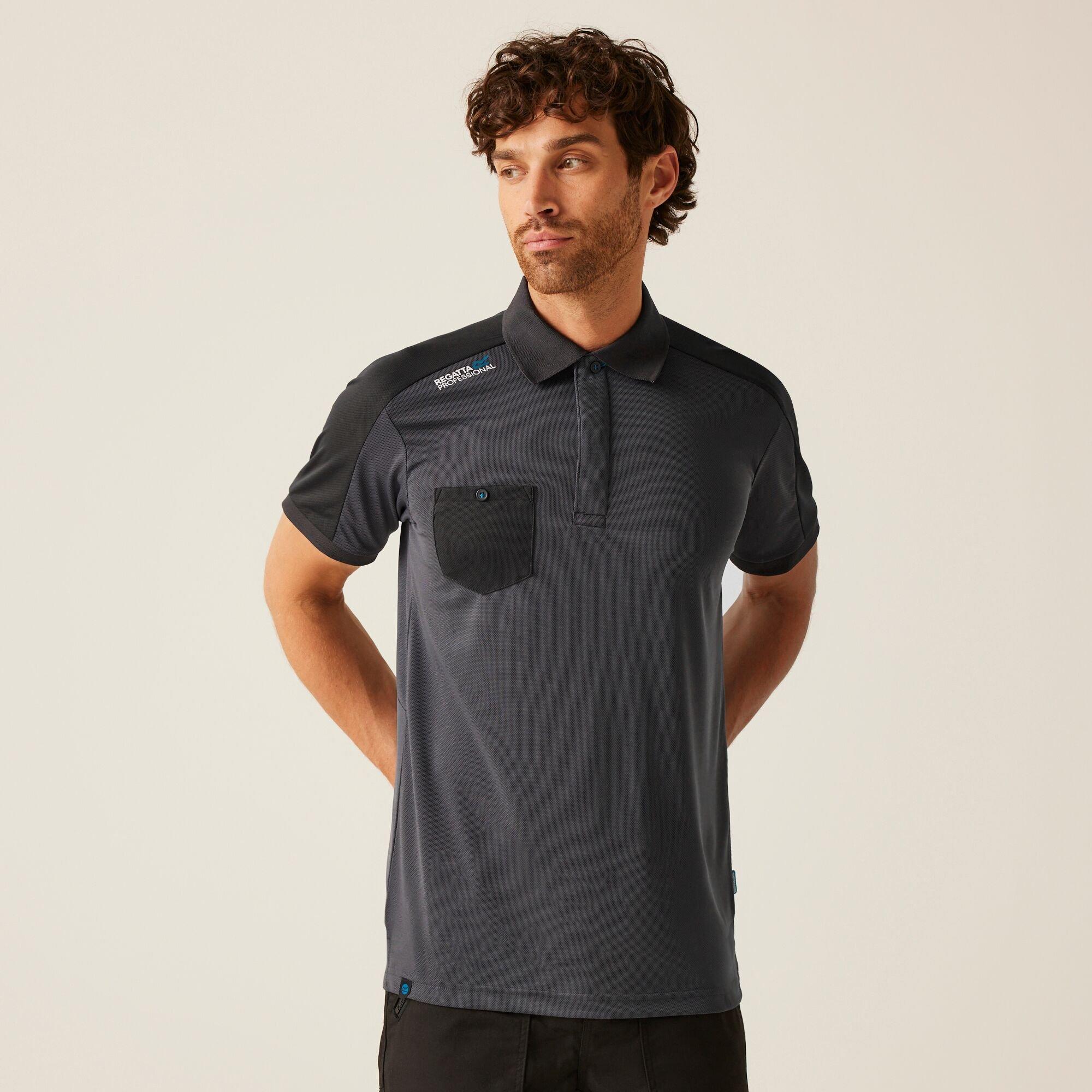 Seal Grey - Regatta - Mens Offensive Moisture Wicking Polo Shirt - 1