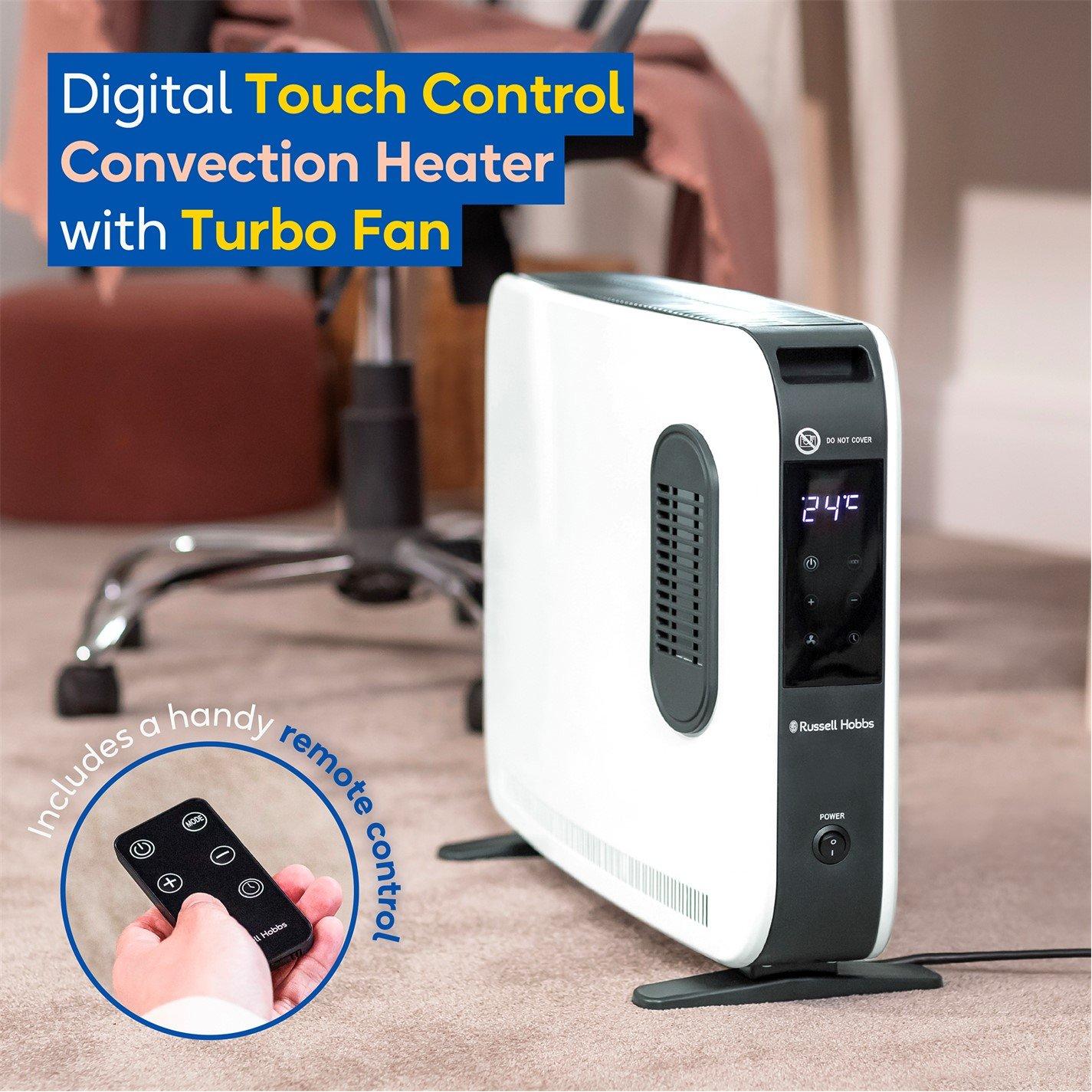 White - Russell Hobbs - RHCVHTF2004 2kW Digital Panel Convection Heater - 3