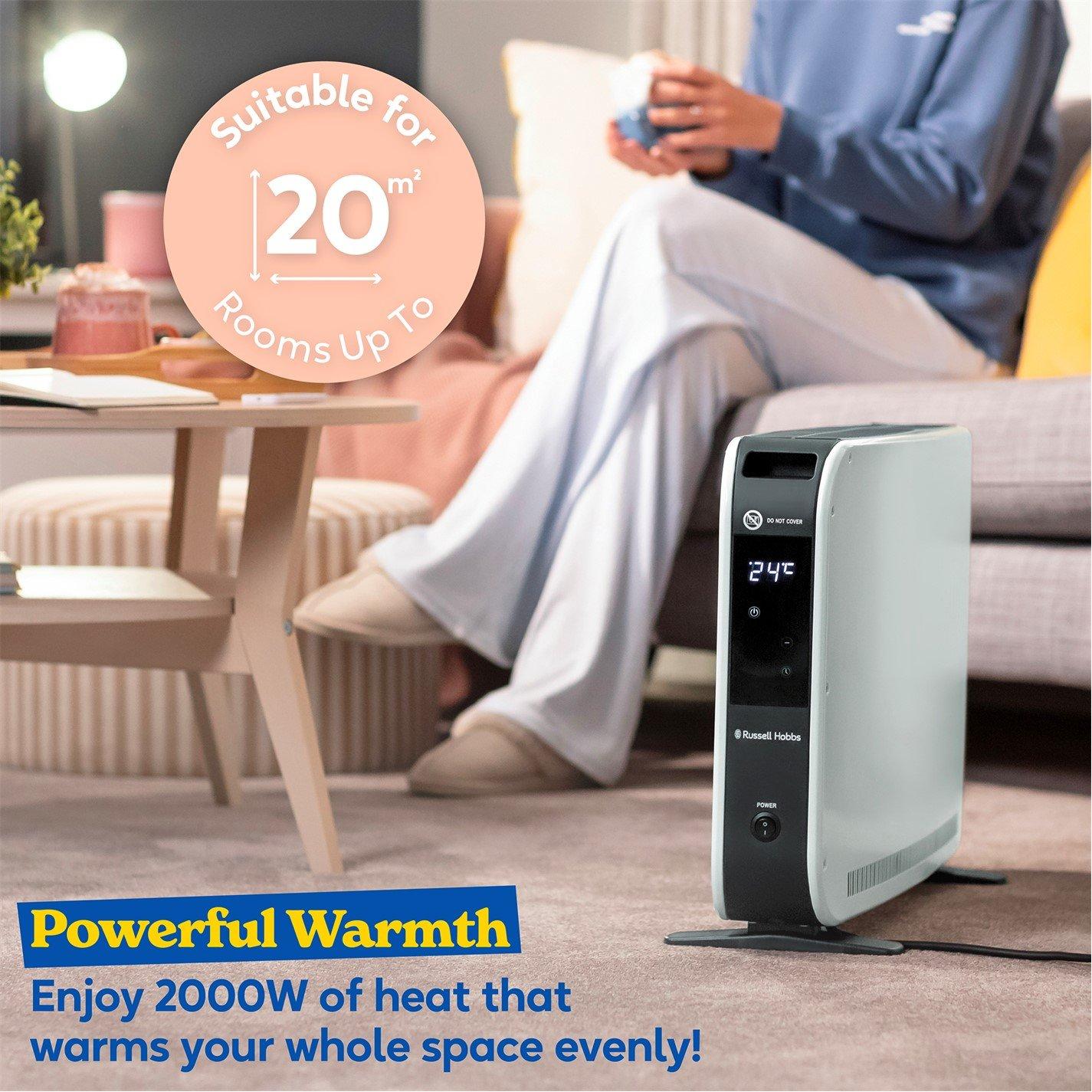 White - Russell Hobbs - RHCVHTF2004 2kW Digital Panel Convection Heater - 4