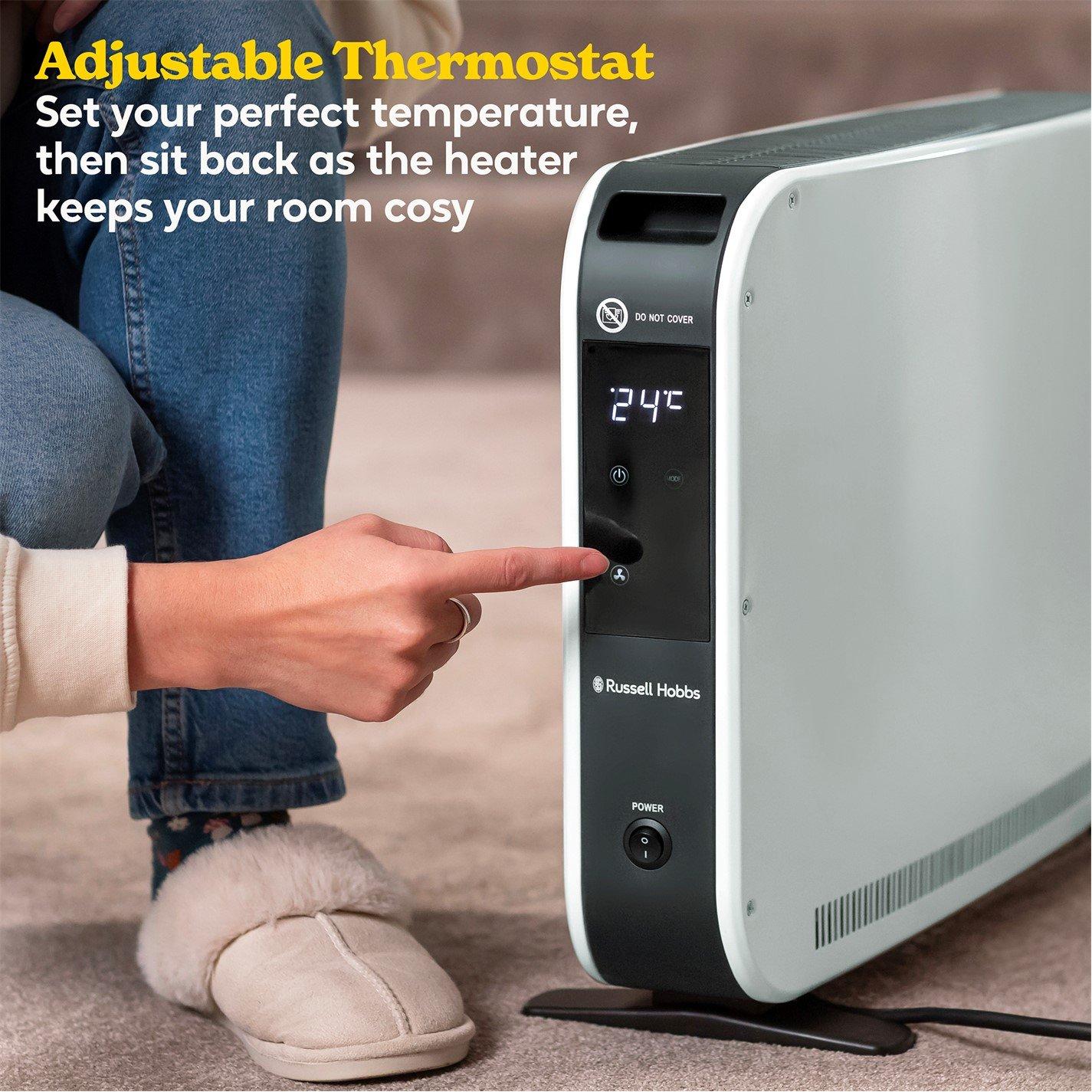 White - Russell Hobbs - RHCVHTF2004 2kW Digital Panel Convection Heater - 7