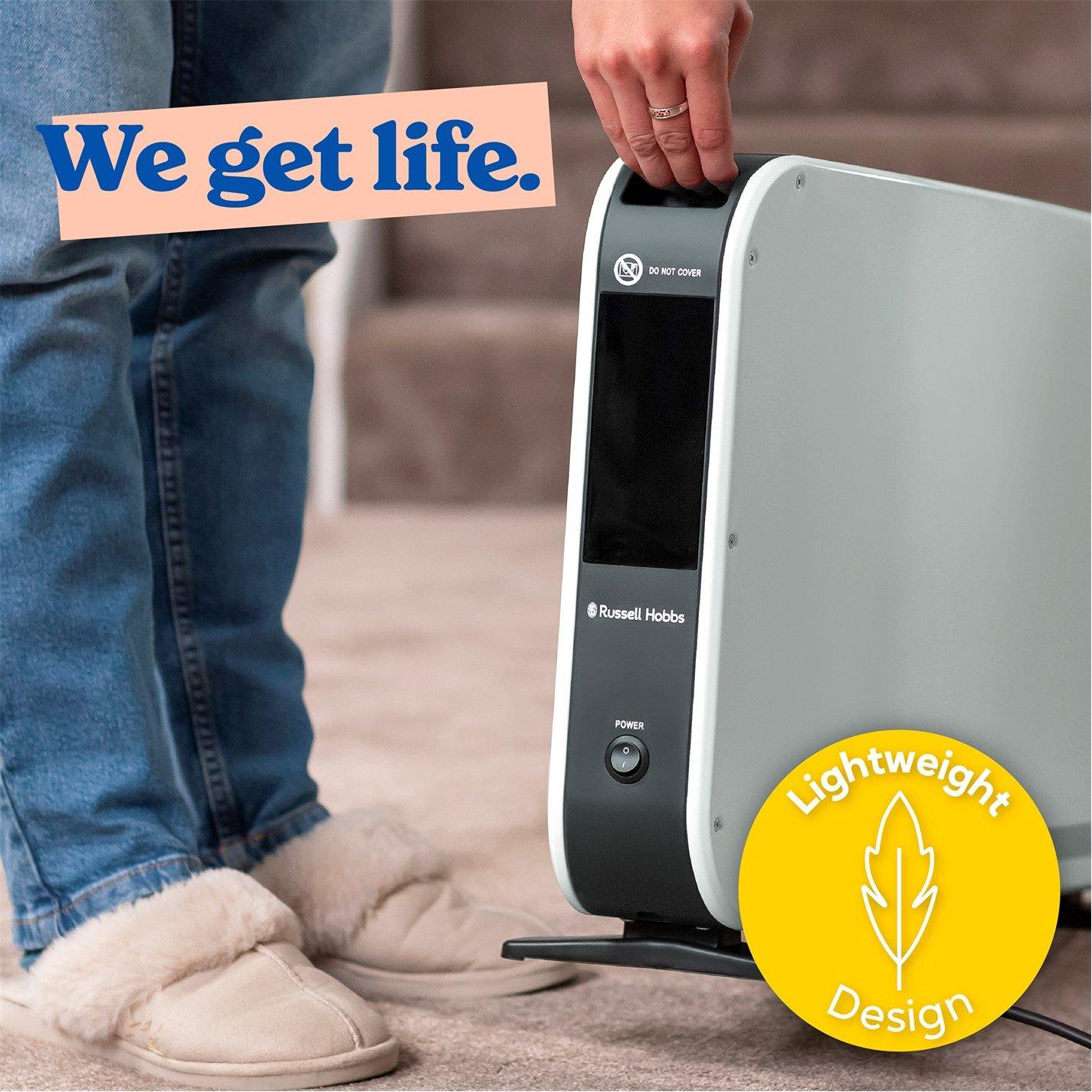 White - Russell Hobbs - RHCVHTF2004 2kW Digital Panel Convection Heater - 8