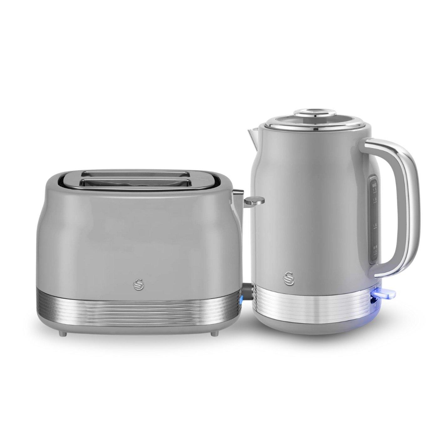 Swan Grey Retro 1.7L Jug Kettle & 2 Slice Toaster Bundle - Image 8