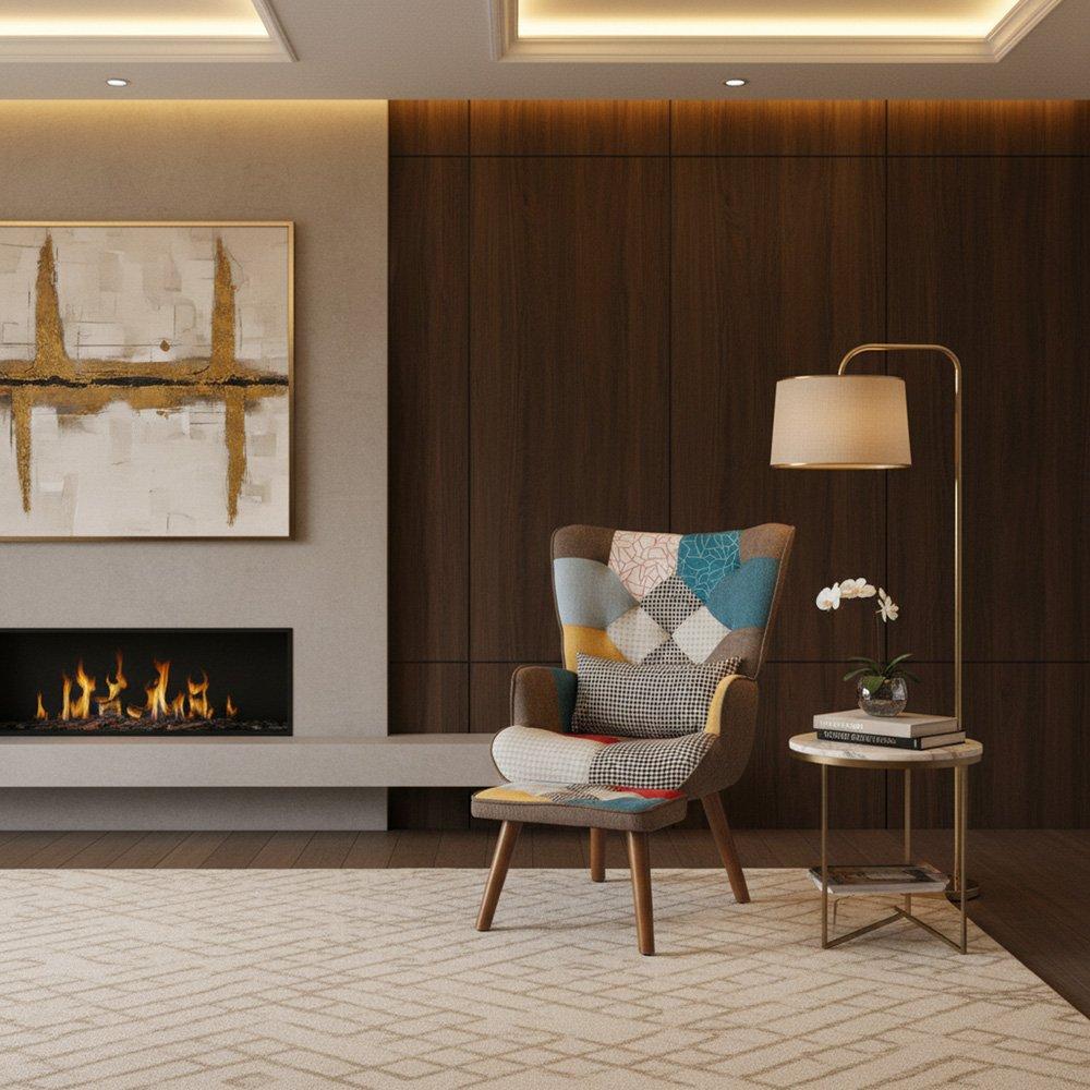 Multi - Urban Meuble - Patchwork Accent Chair Set Stylish Furniture - 2