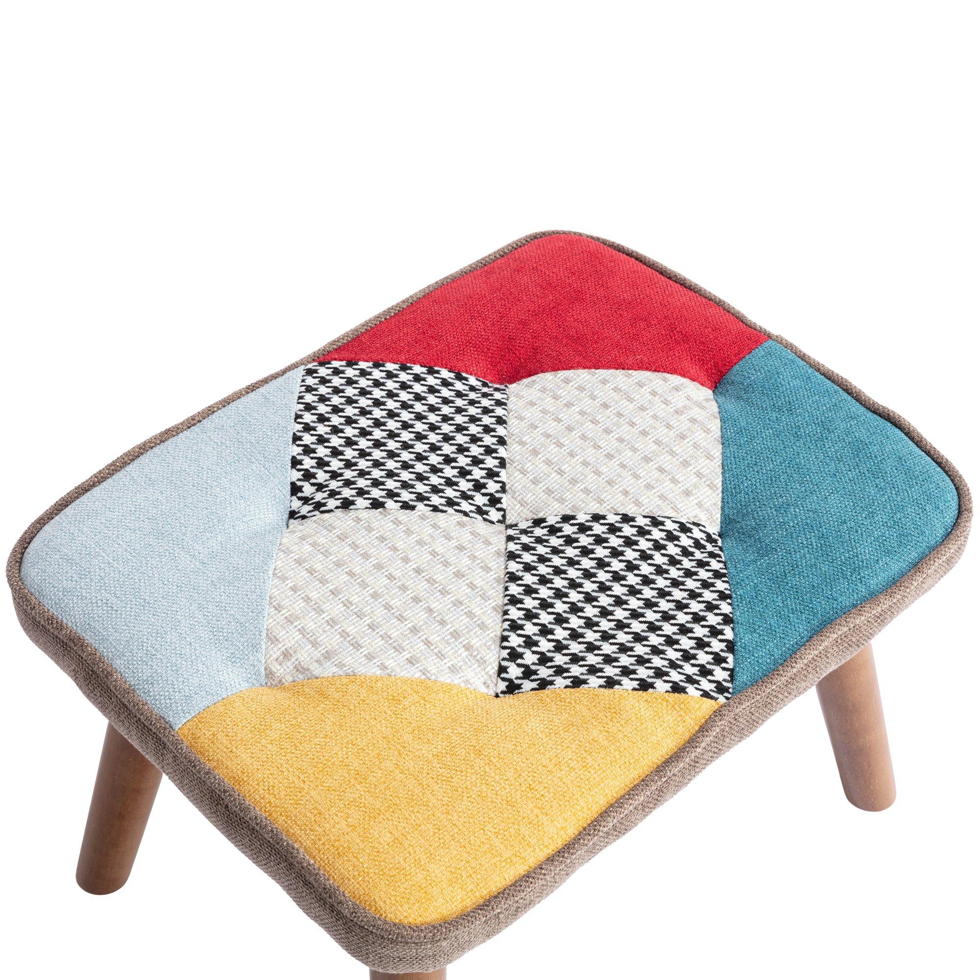 Multi - Urban Meuble - Colorful Fabric Chair With Ottoman - 12