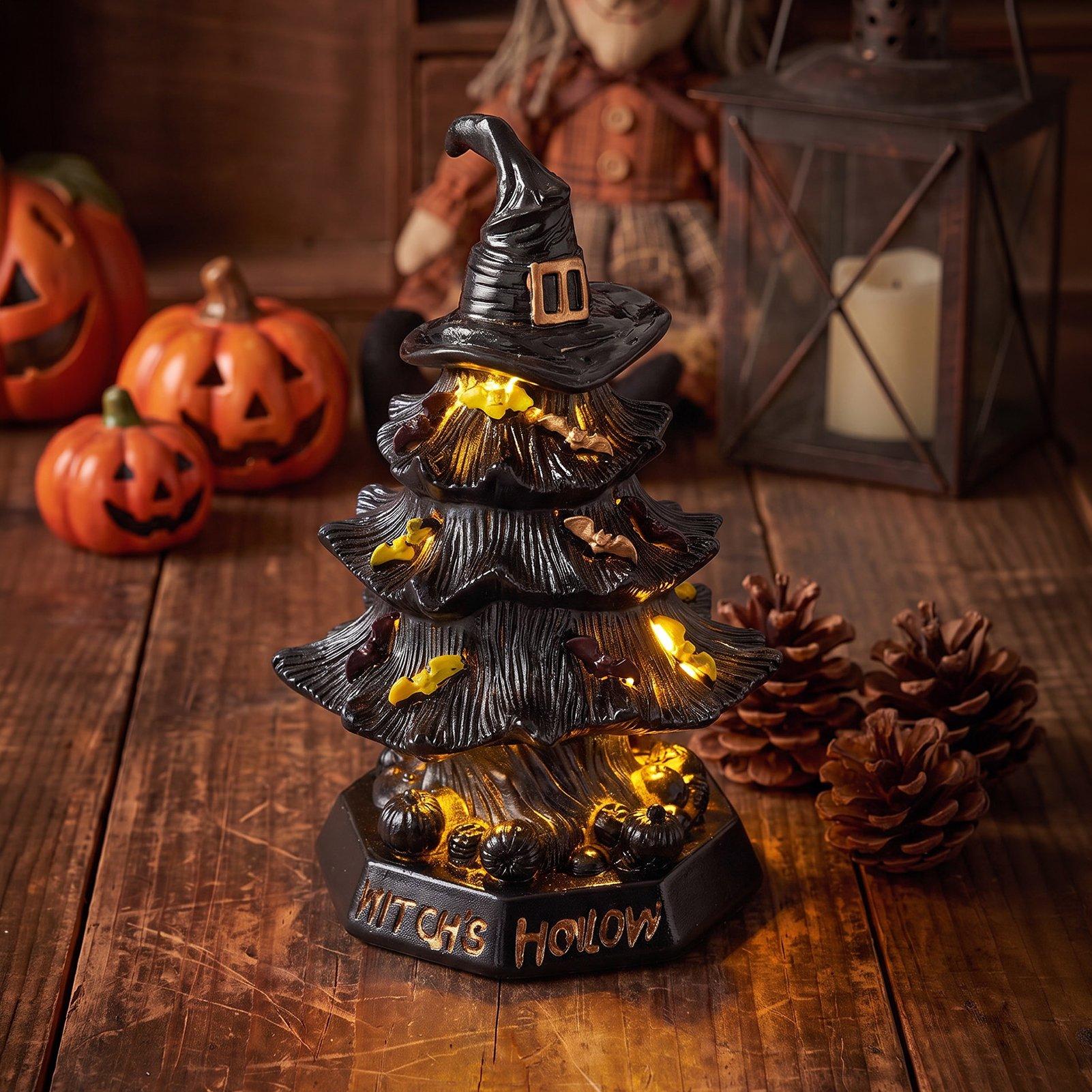 Black - LIFE IDEAS - Halloween Witch Hat Night Light - 6
