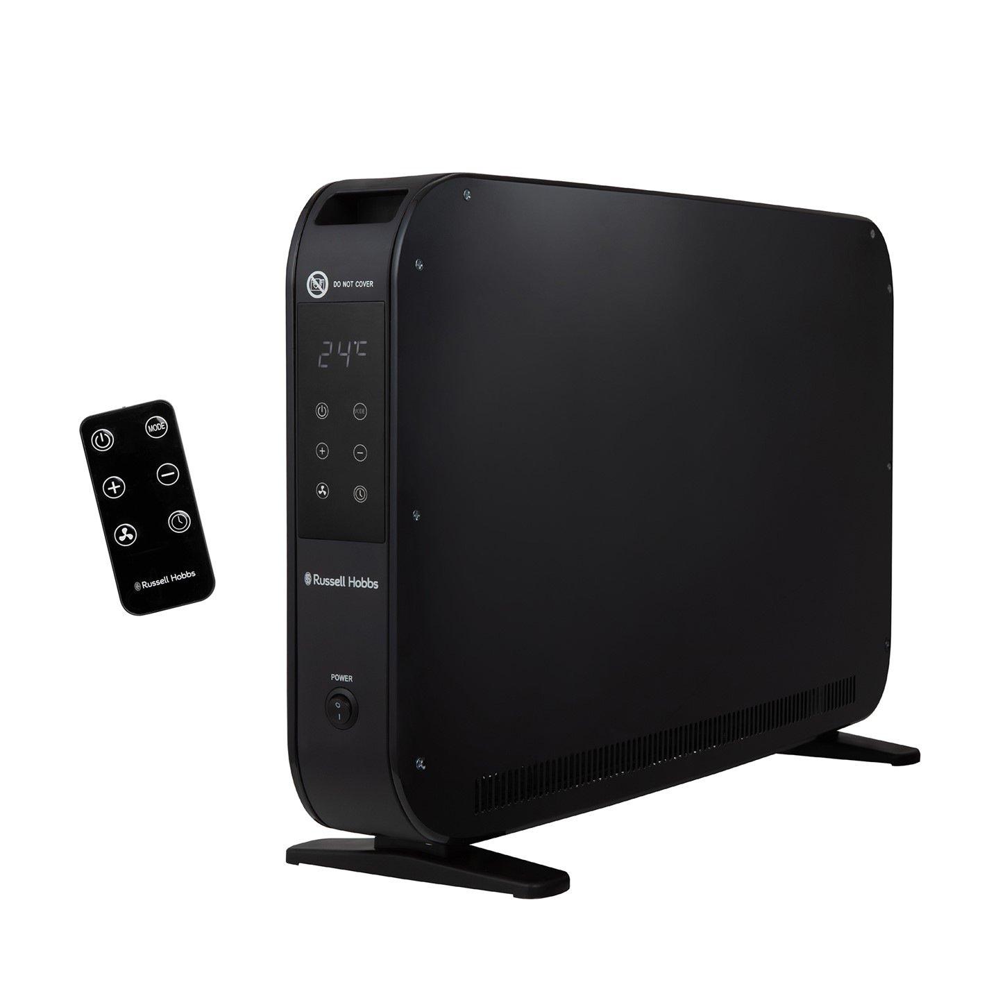 Black - Russell Hobbs - RHCVHTF2004B 2kW Digital Panel Convection Heater - 1