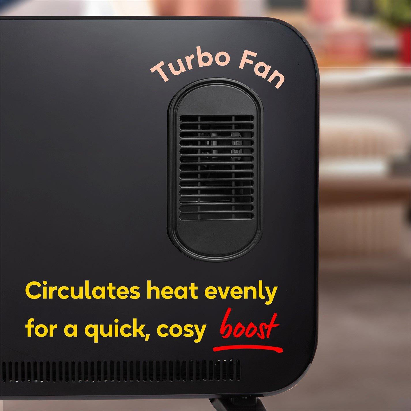 Black - Russell Hobbs - RHCVHTF2004B 2kW Digital Panel Convection Heater - 5