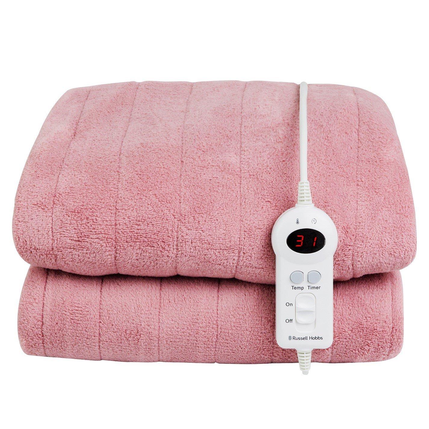 Pink - Russell Hobbs - RHHT1004PNK Heated Throw W/Microfleece in Pink - 1