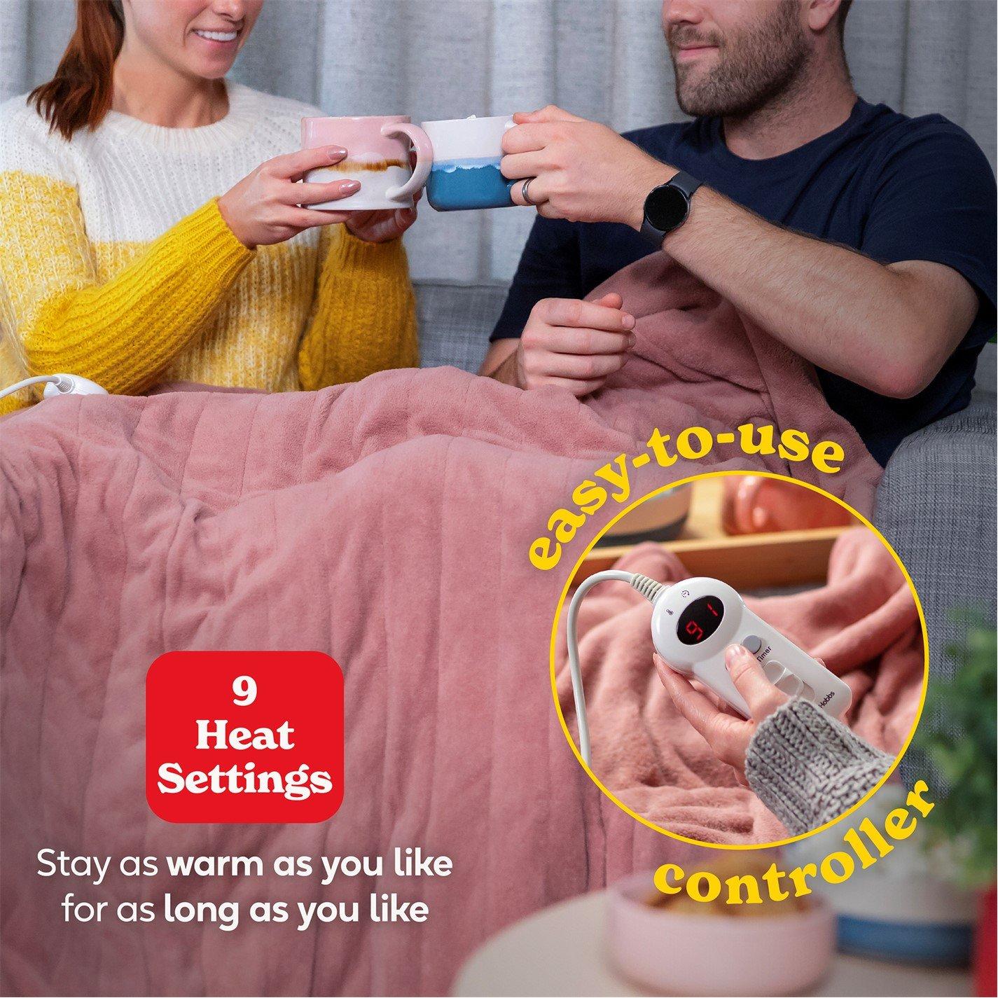 Pink - Russell Hobbs - RHHT1004PNK Heated Throw W/Microfleece in Pink - 4