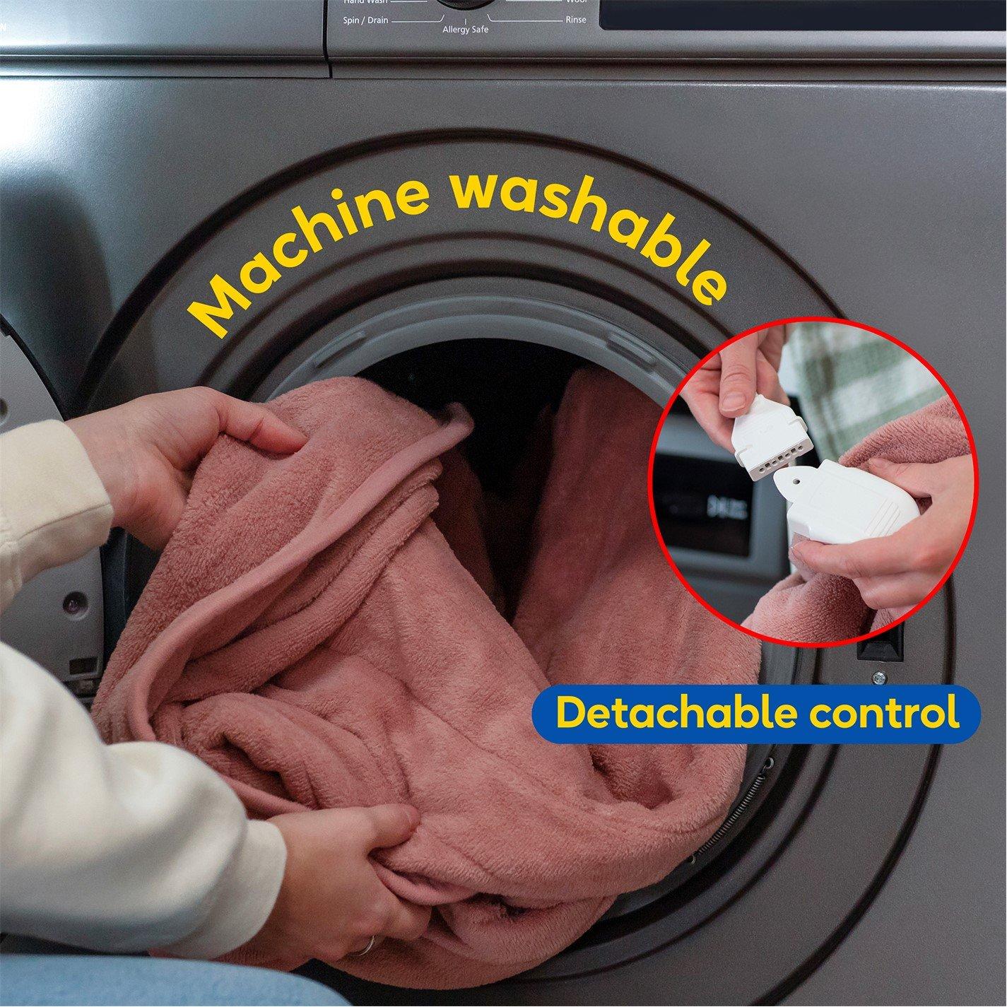 Pink - Russell Hobbs - RHHT1004PNK Heated Throw W/Microfleece in Pink - 6