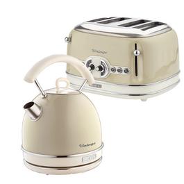 Ariete ARPK39 VINTAGE DOME KETTLE & 4SL TOASTER PK