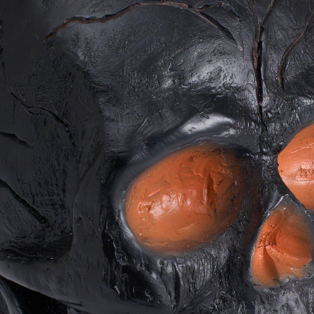 Black - LIFE IDEAS - Battery-Operated Halloween Lava Skull Flame Light - 5