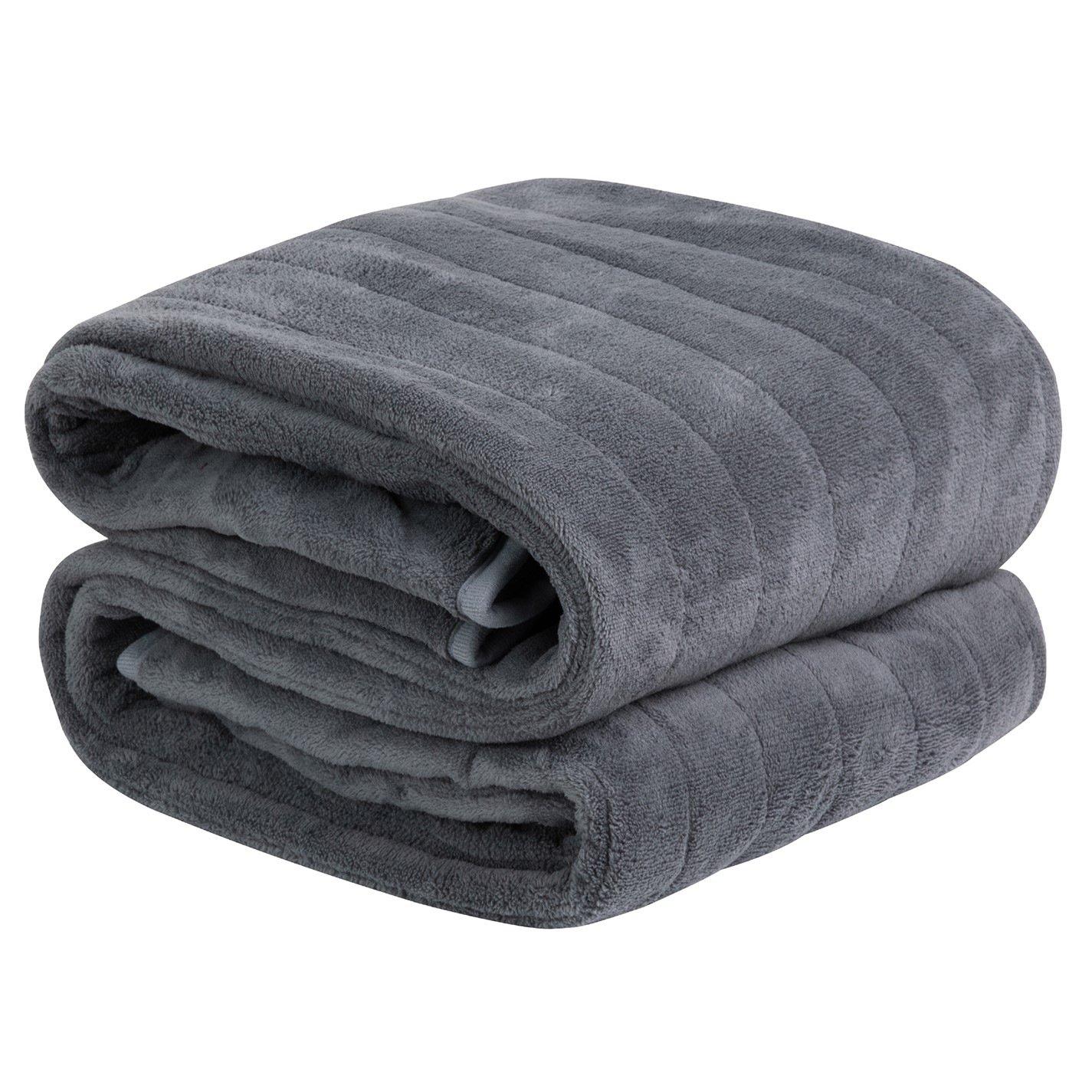 Grey - Russell Hobbs - RHHT1004GR Heated Throw W/Microfleece in Grey - 11