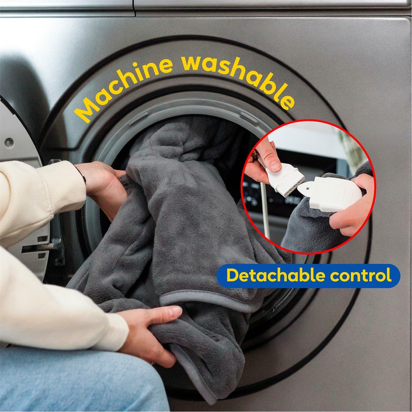 Grey - Russell Hobbs - RHHT1004GR Heated Throw W/Microfleece in Grey - 6