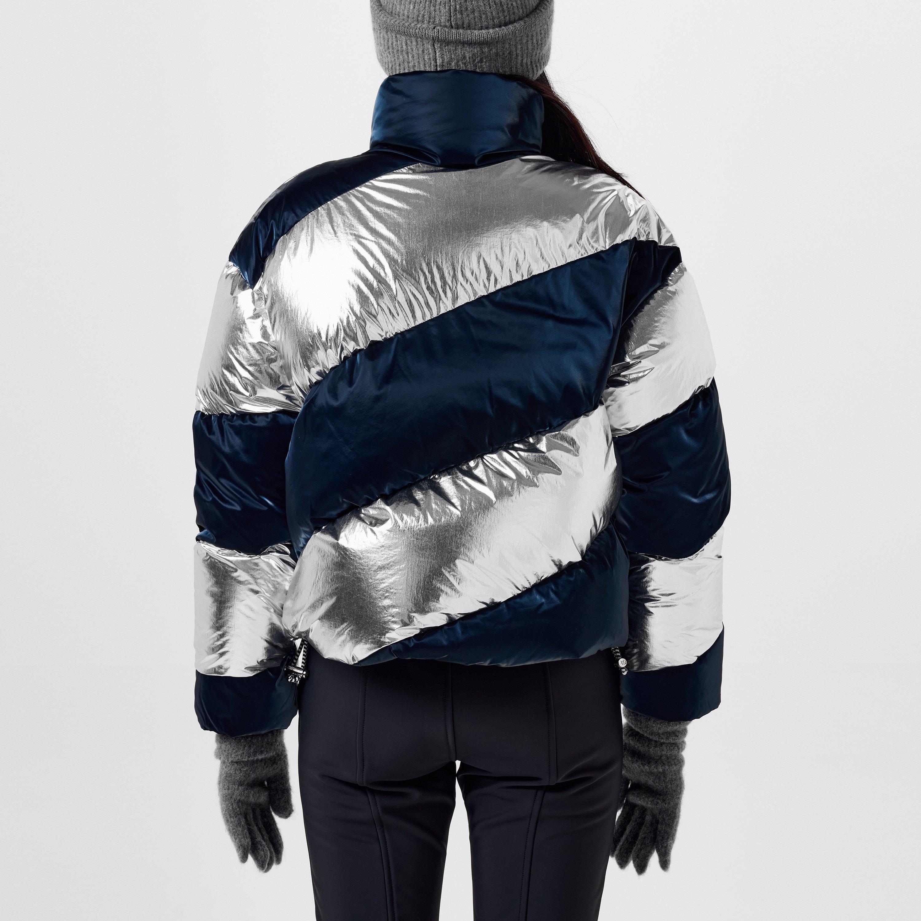 Liquid Blue - Perfect Moment - Women's Super Mojo 700 Fill Power Down Long Sleeve Stand Collar Ski Jacket - 3