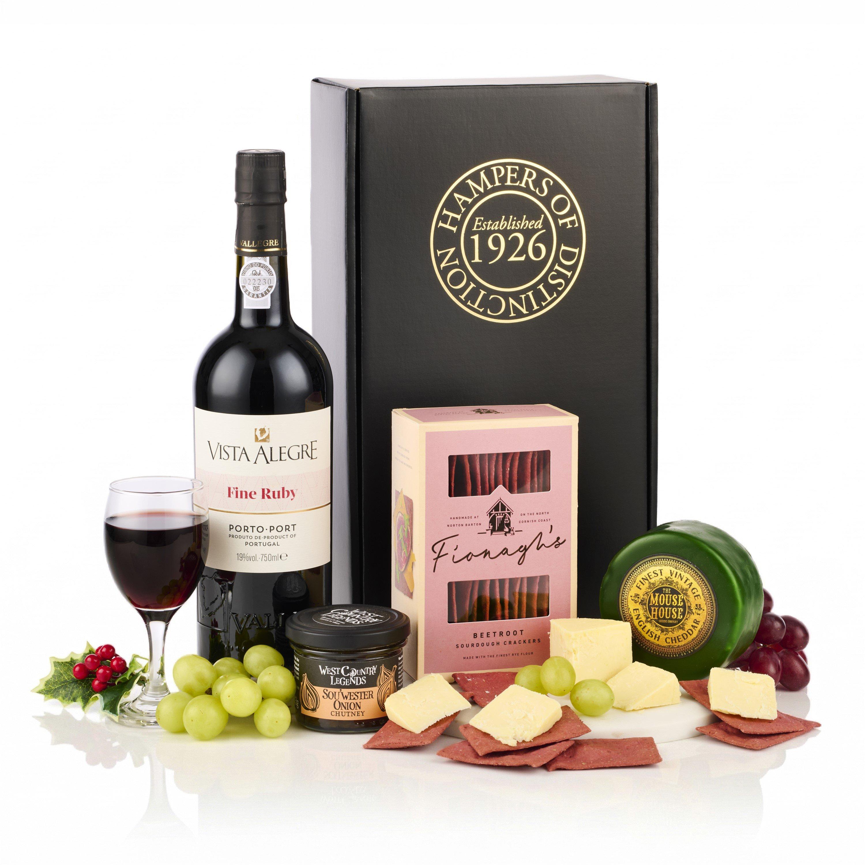Spicers of Hythe Luxury Port & Cheese Gift  Port & Cheese Gift