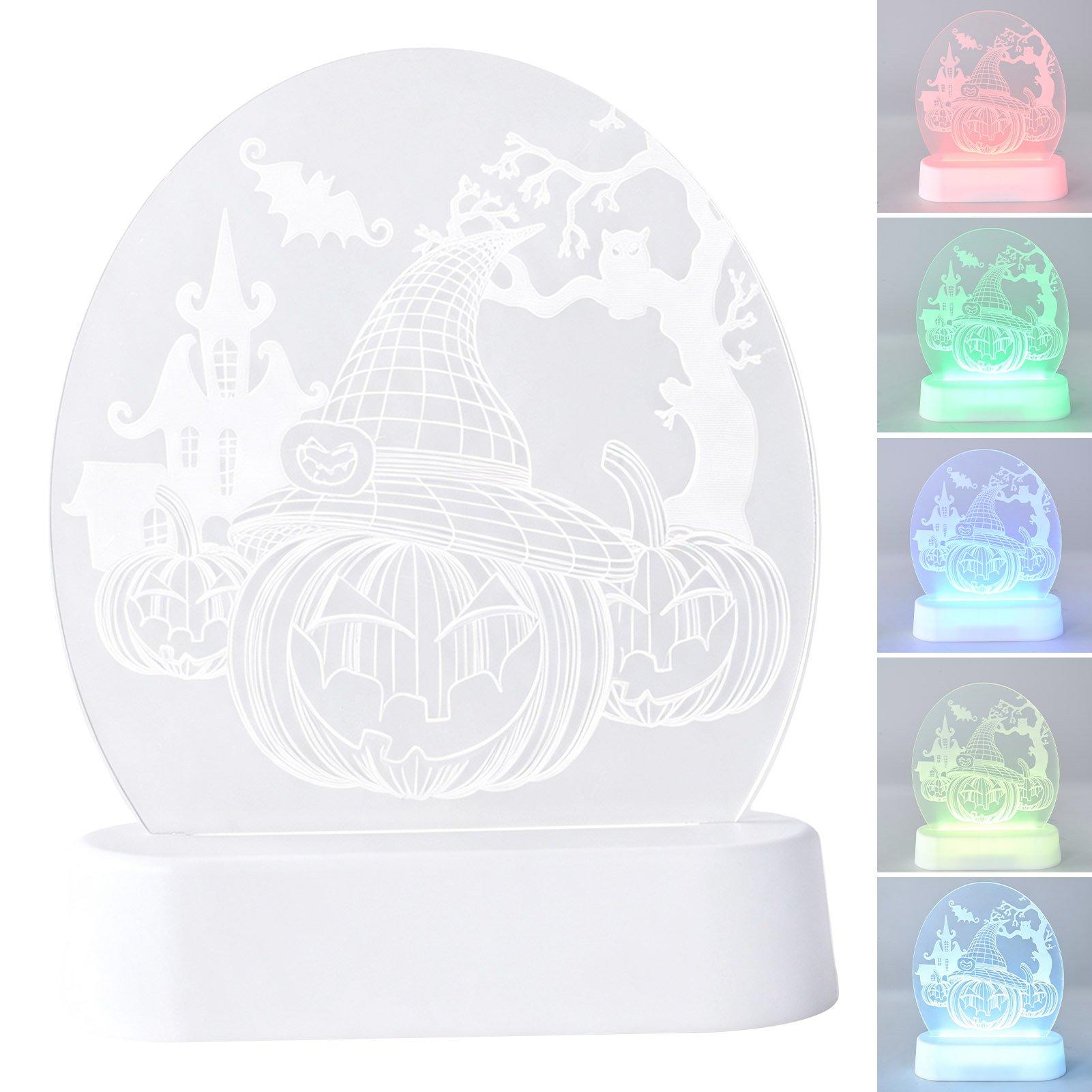 White - LIFE IDEAS - 3D Optical Illusion Lamp With Remote Control - 3