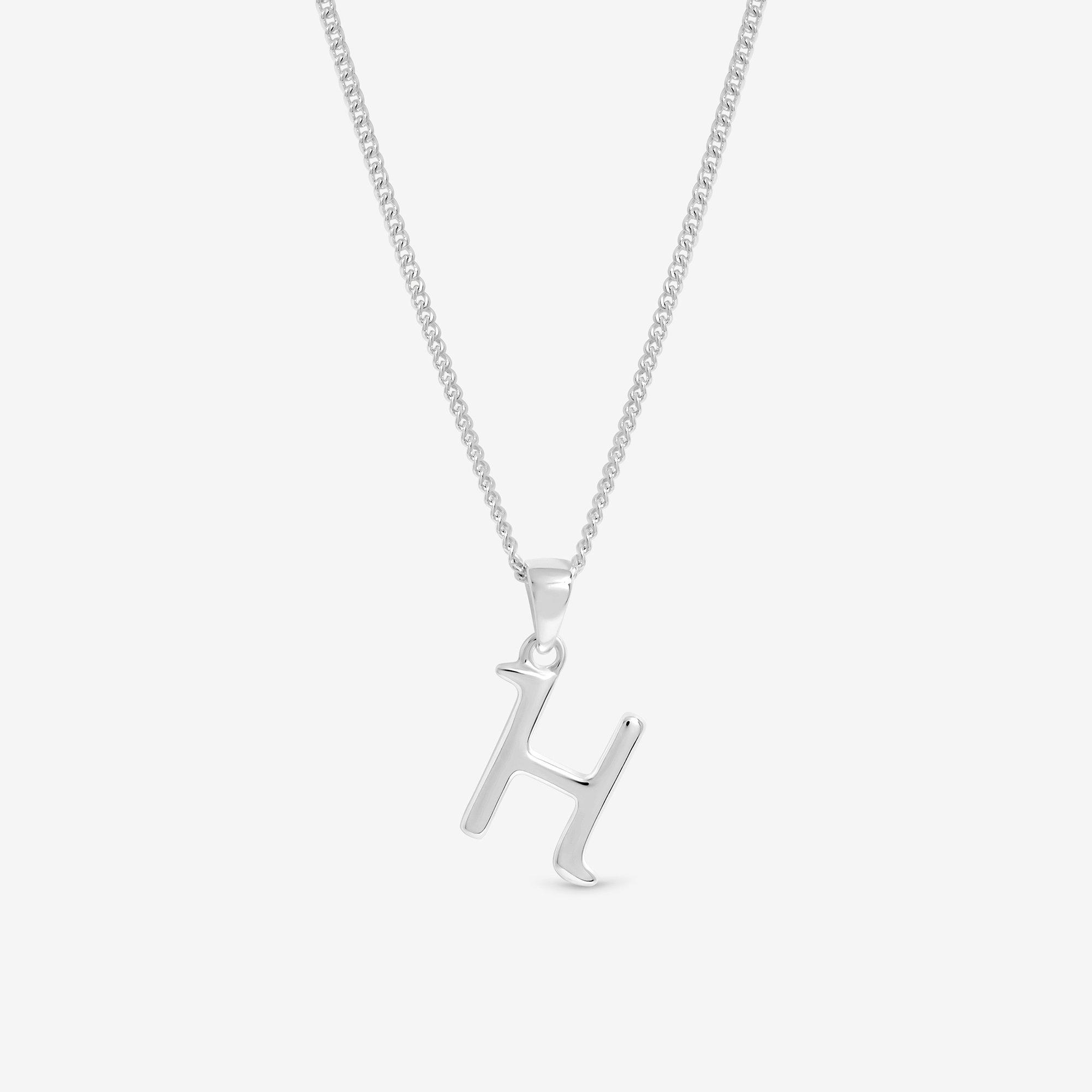 Simply Women's Sterling 925 Initial Pendant Silver