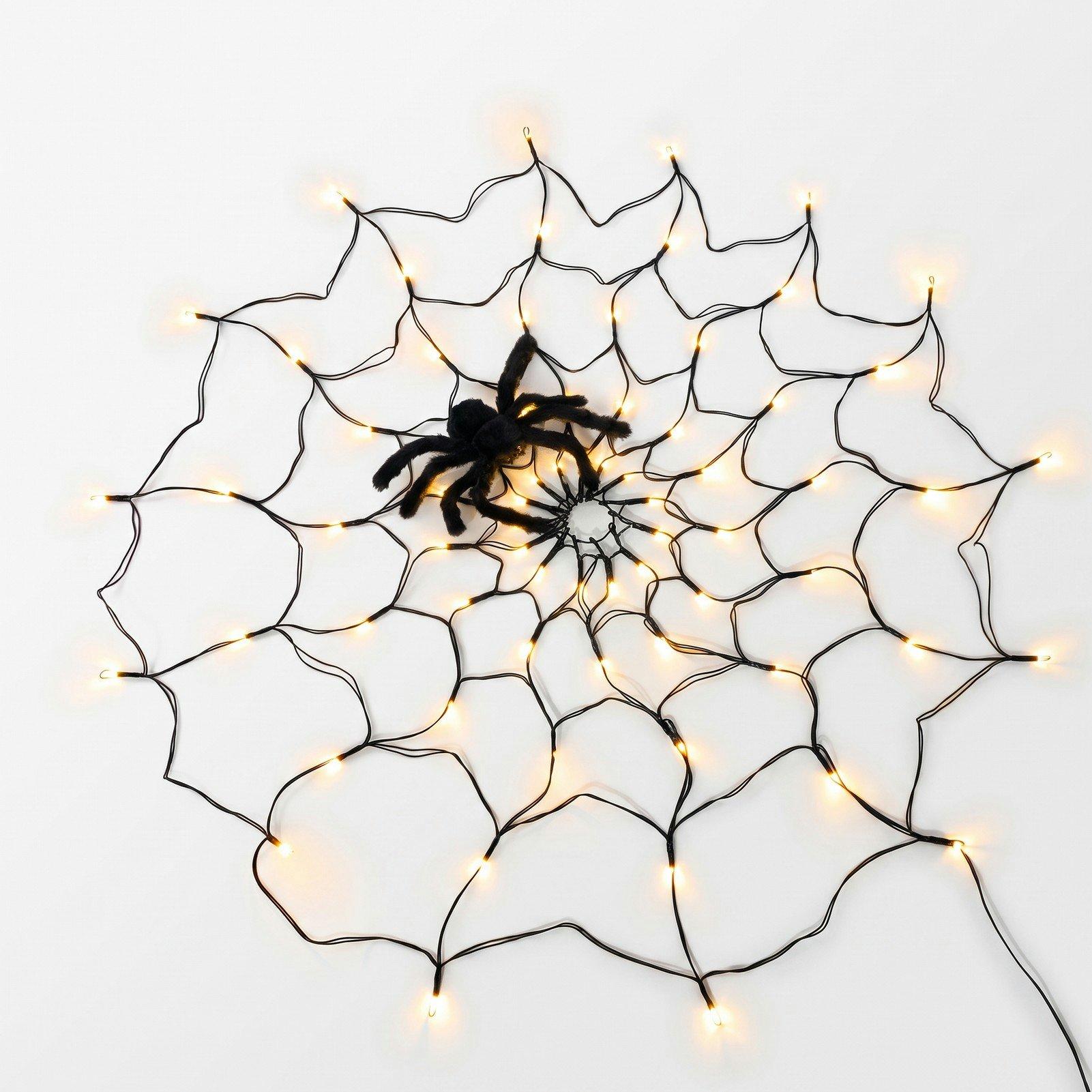 Black - LIFE IDEAS - Spider Web Lights with Spider and Remote Control - 5