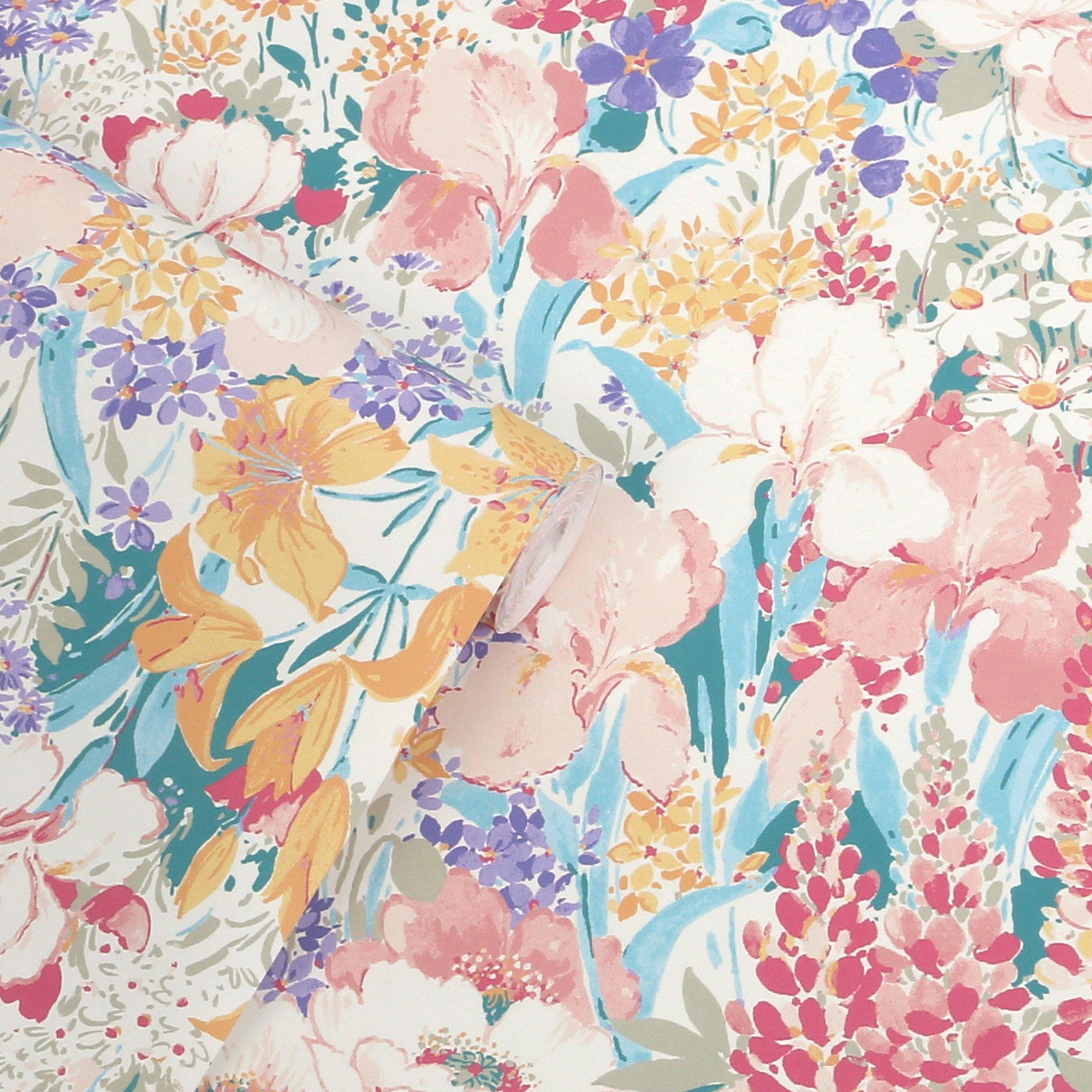 Multi - Laura Ashley - Everingham Meadow Multi Wallpaper - 3