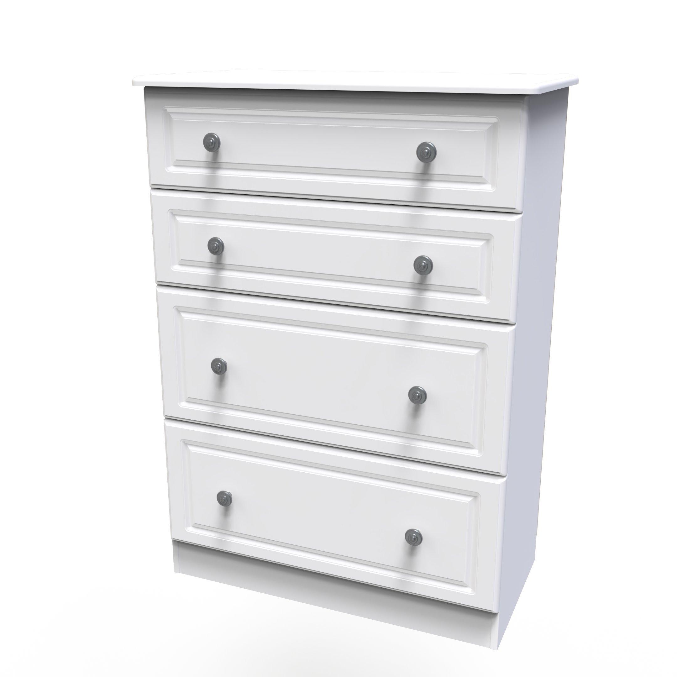 White Ash - Welcome Furniture - Pembroke 4 Drawer Deep Chest - 5