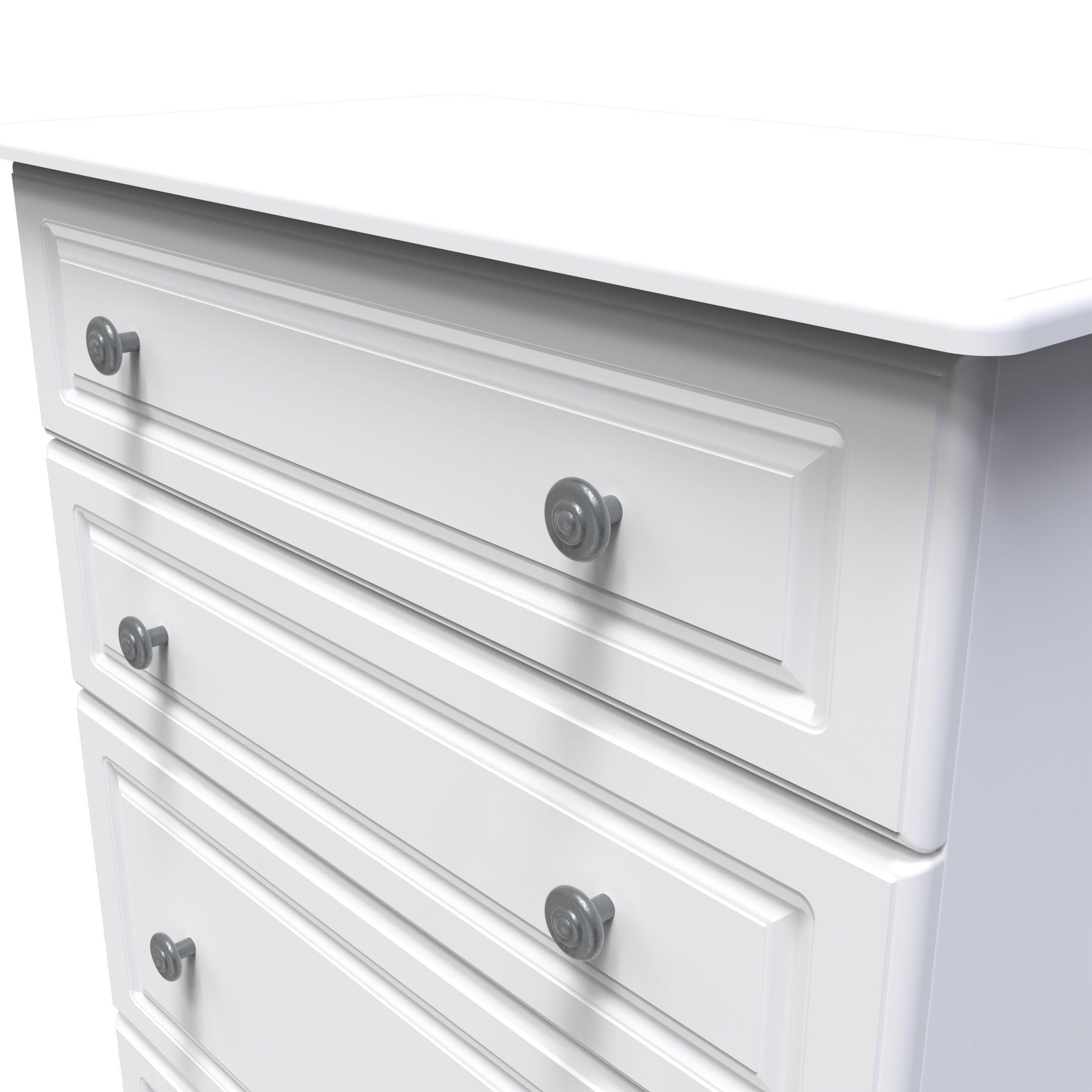 White Ash - Welcome Furniture - Pembroke 4 Drawer Deep Chest - 7