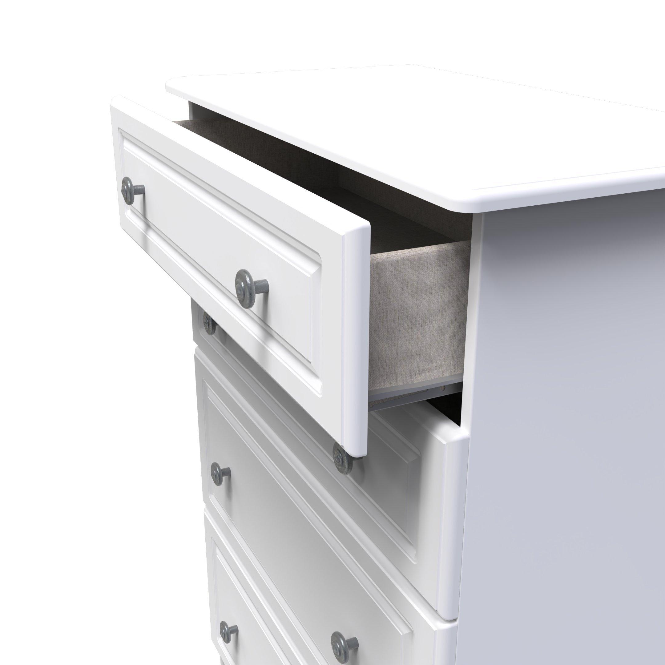 White Ash - Welcome Furniture - Pembroke 4 Drawer Deep Chest - 9