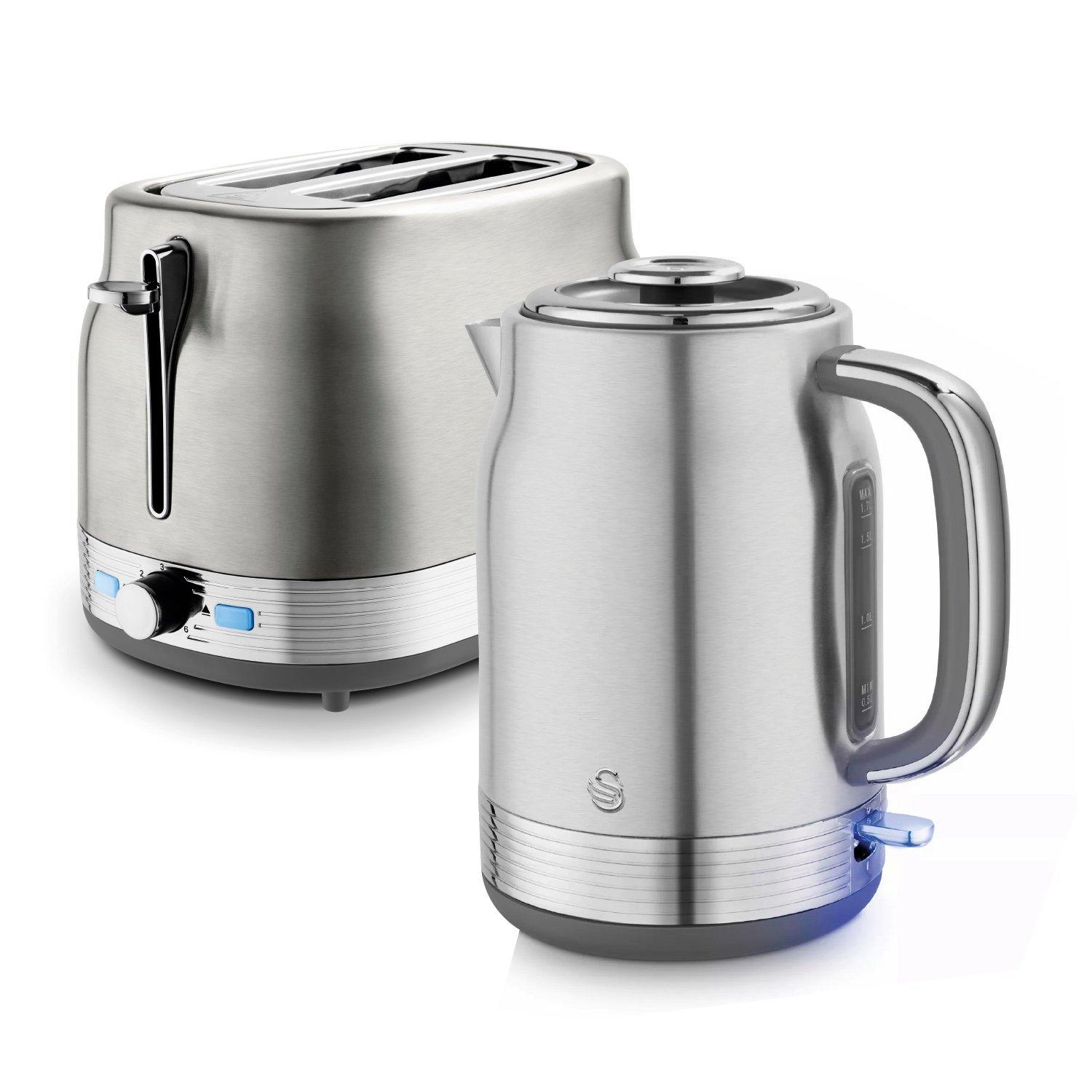 Swan Unisex Silver Kettle & 2 Slice Toaster In - Image 9