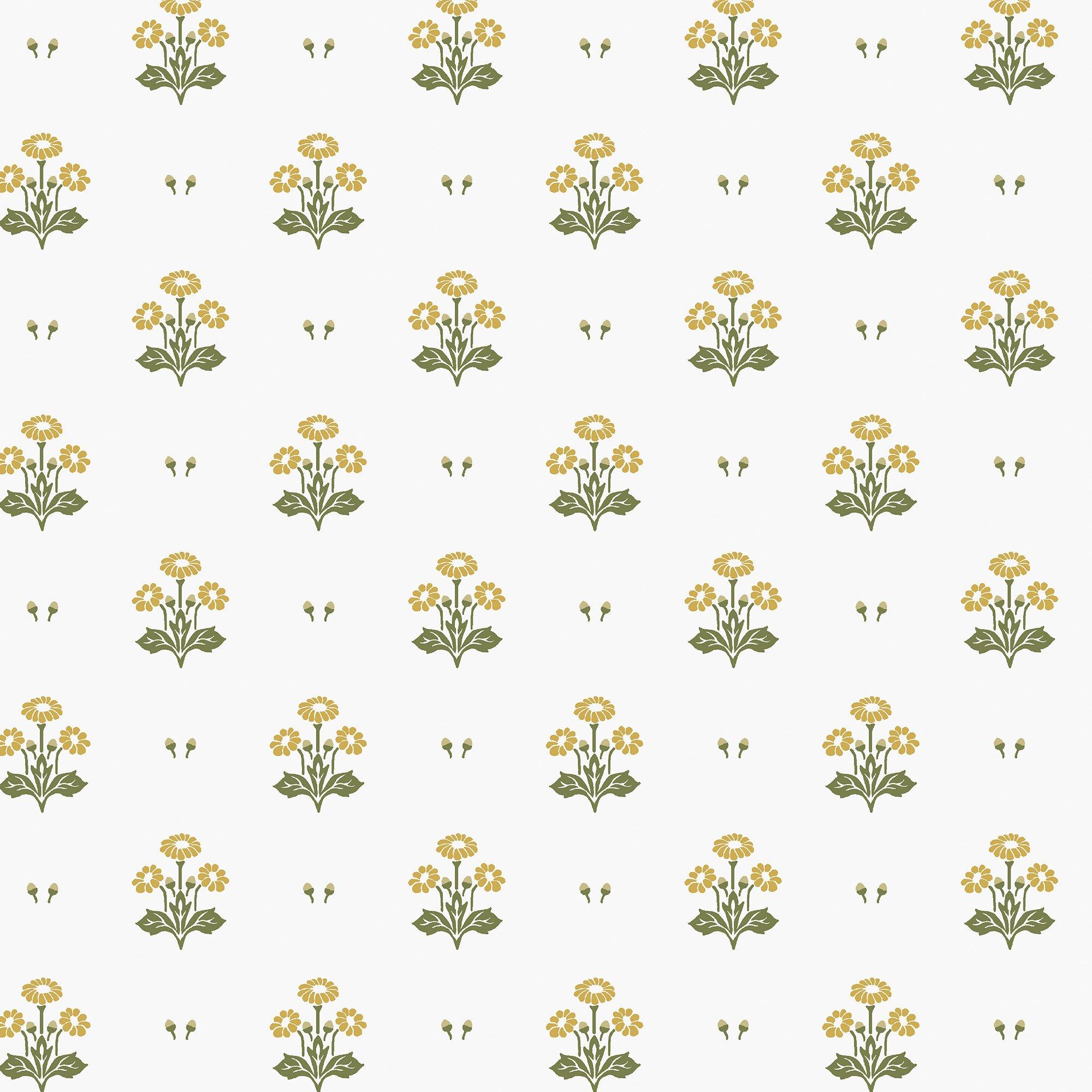 White - Laura Ashley - Laura Ashley Harthill Daisy Ochre Yellow Wallpaper - 2