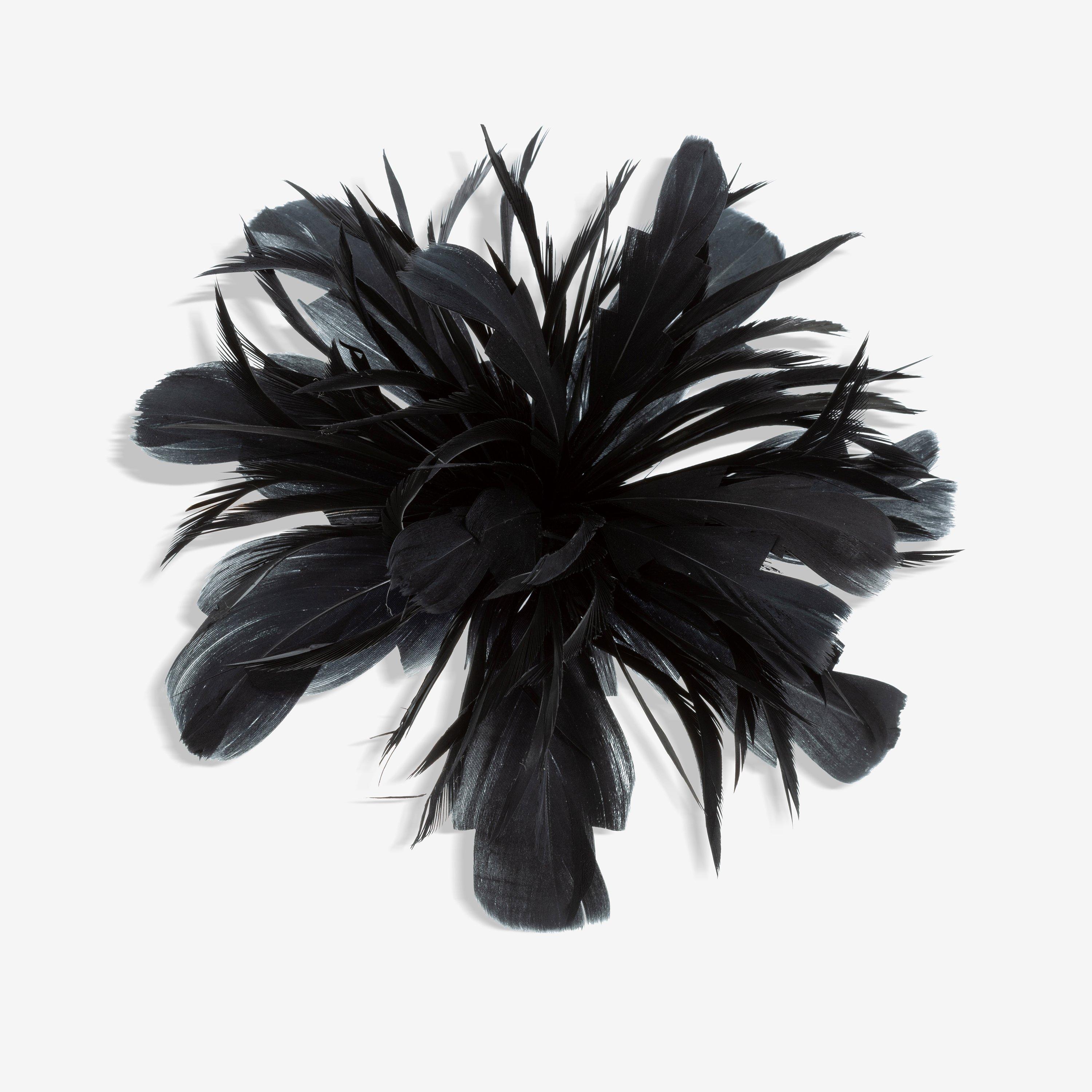 Black - Jon Richard - Black Statement Floral Clip Fascinator - 1
