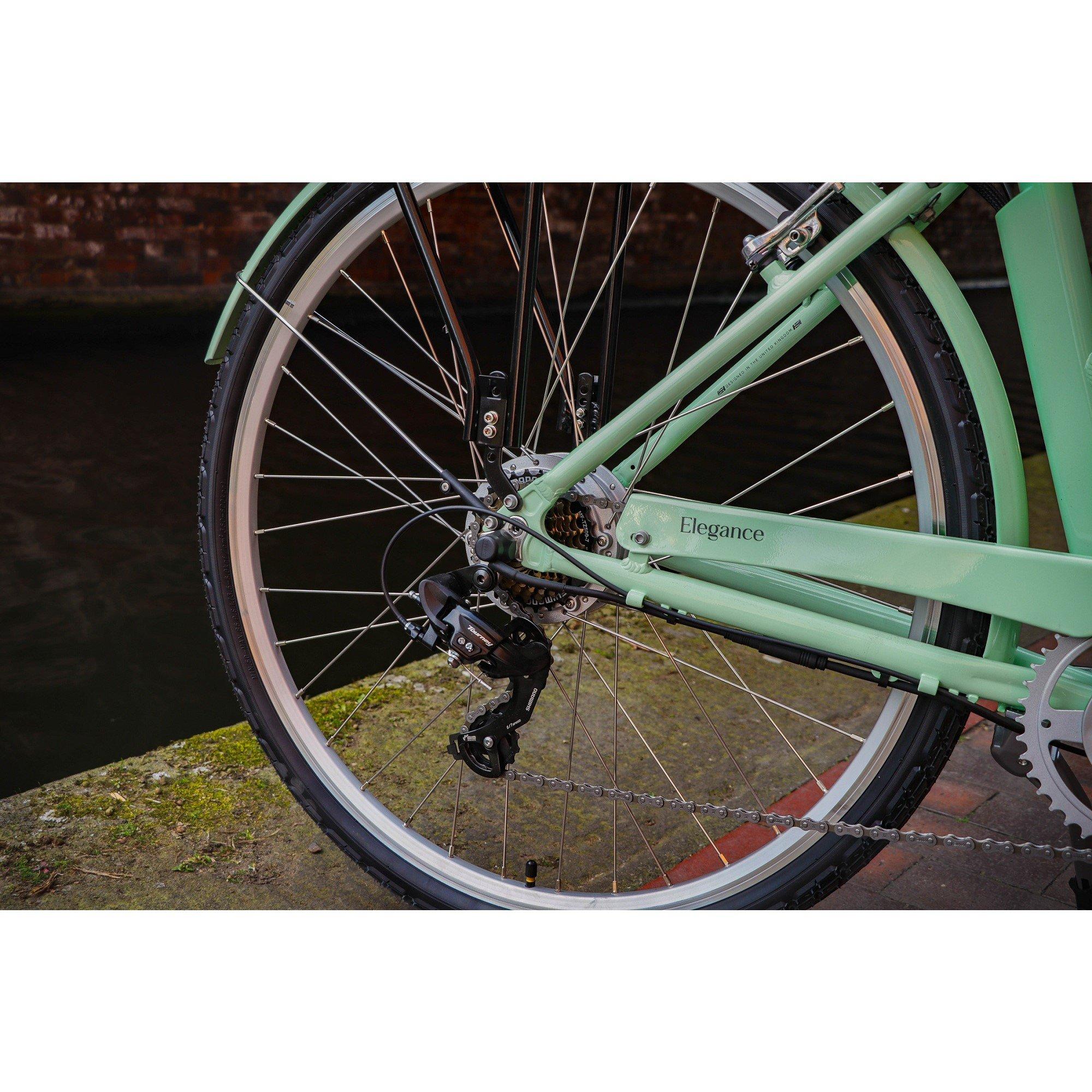 Green - Dawes - Dawes Elegance Low Step Electric Hybrid Bike - 5