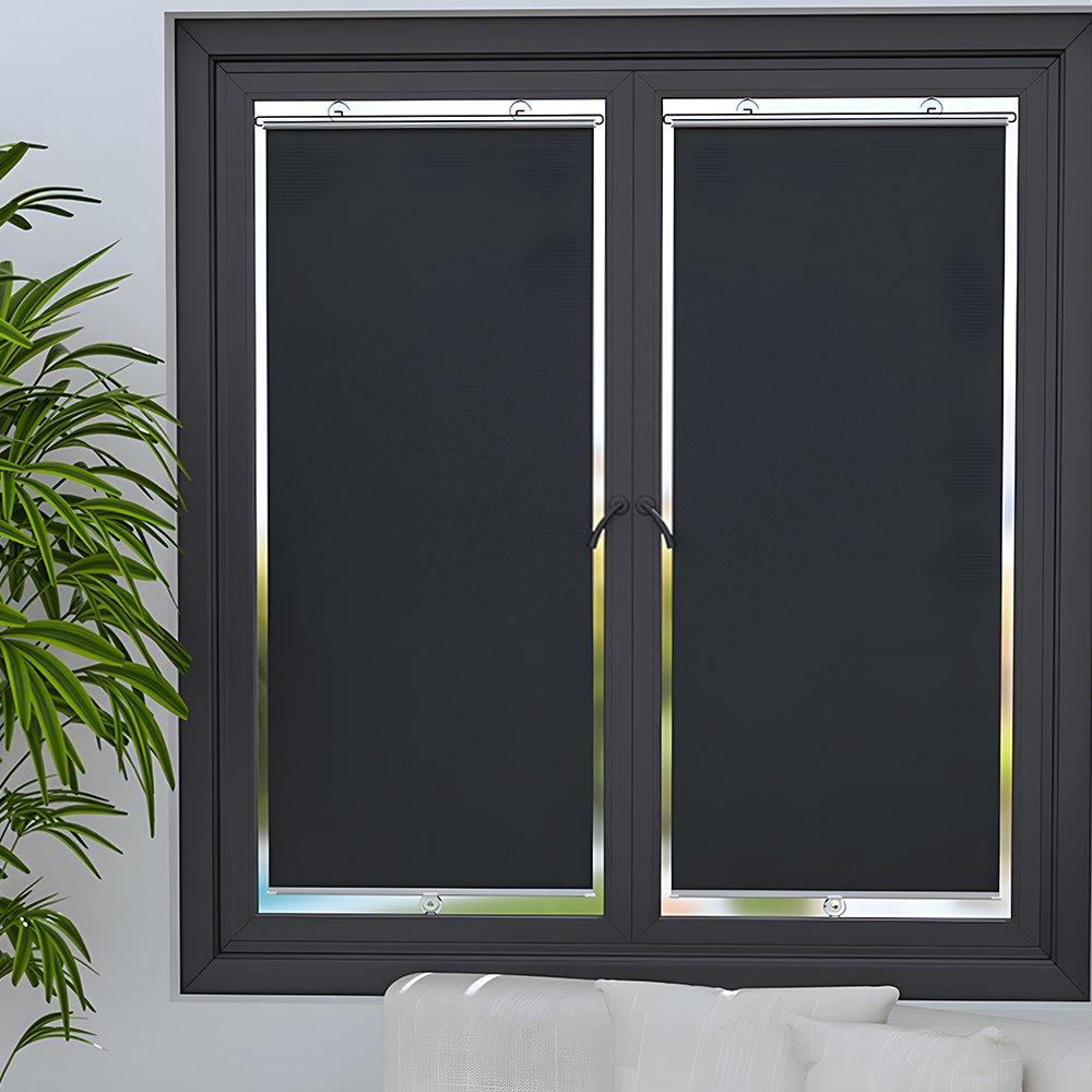 Black - LIFE IDEAS - 2pcs Blackout Blinds - 13
