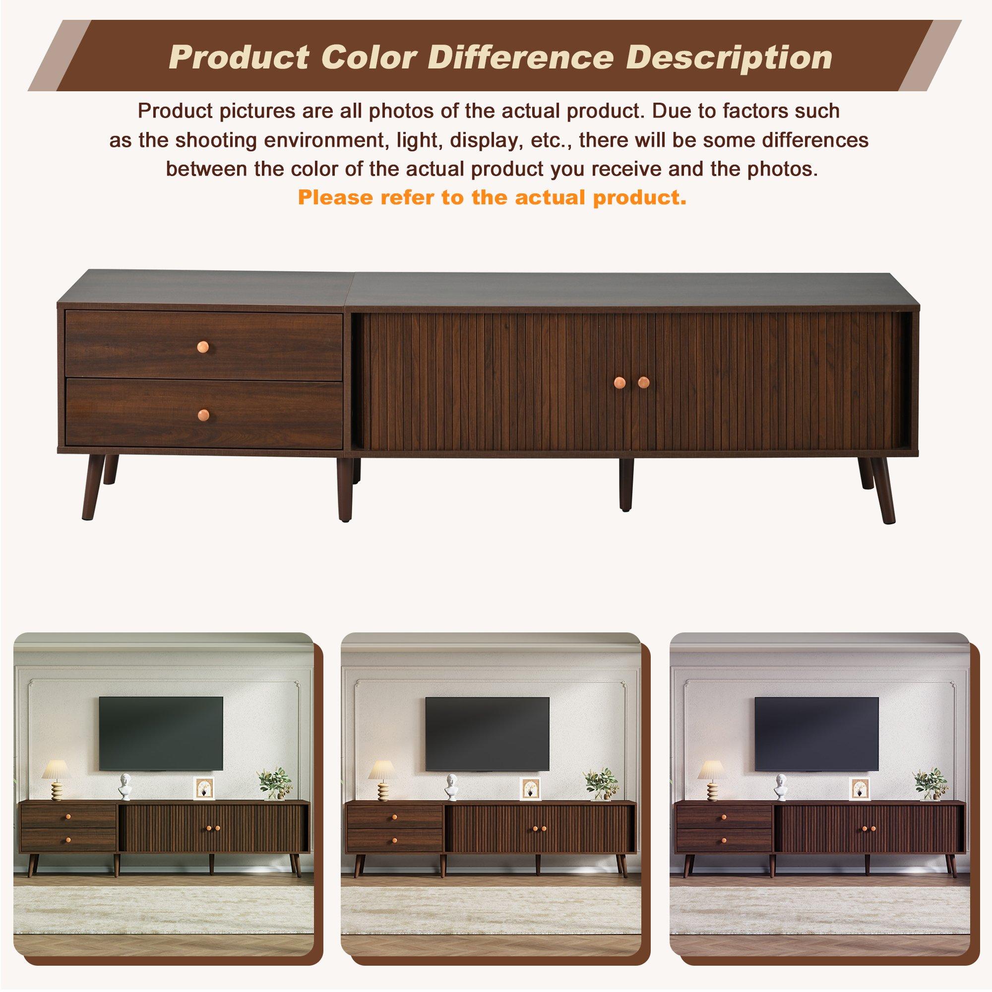 Walnut - Urban Meuble - Roller Shutter TV Stand Media Cabinet - 9