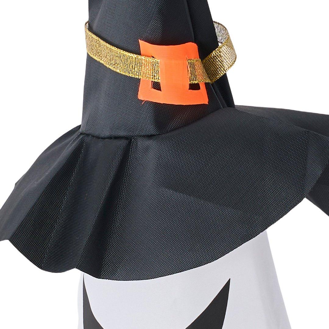 Black/White - LIFE IDEAS - 2Pcs Halloween Ghost Witch Hats with LED Lights - 6