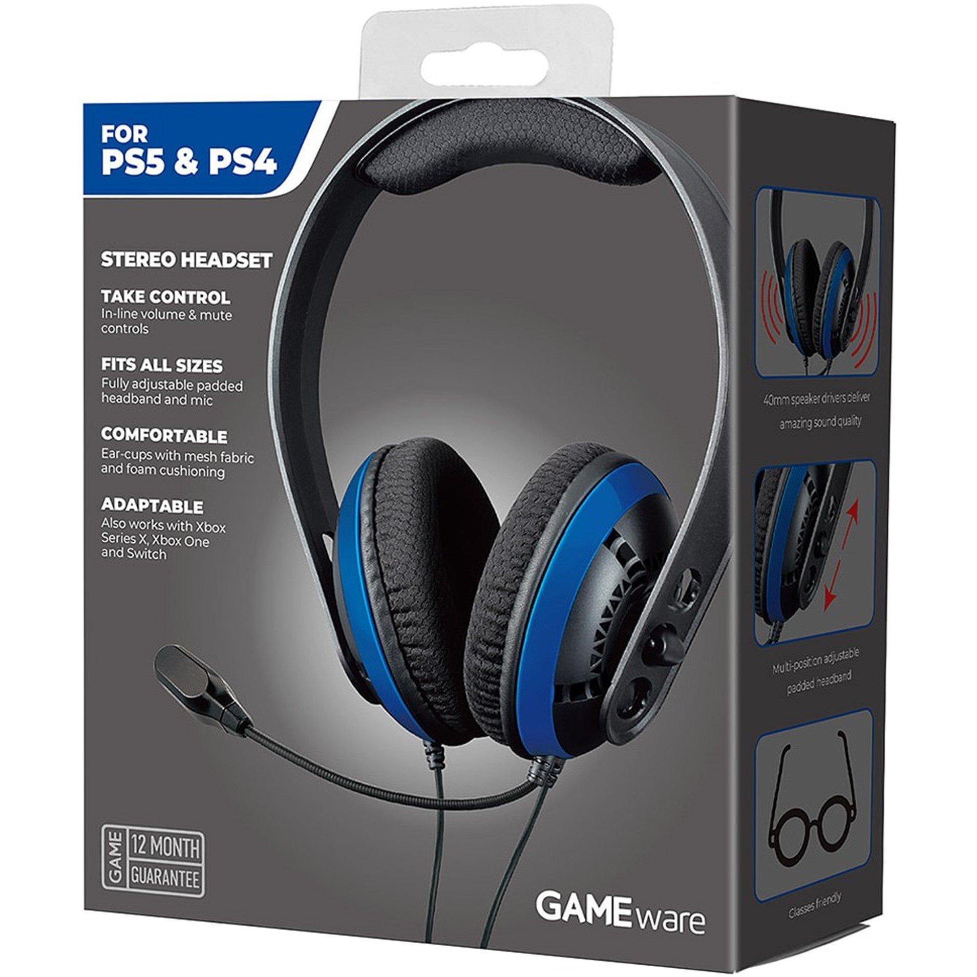 Preto - GAMEware - PS5 & PS4 Stereo headset - 7
