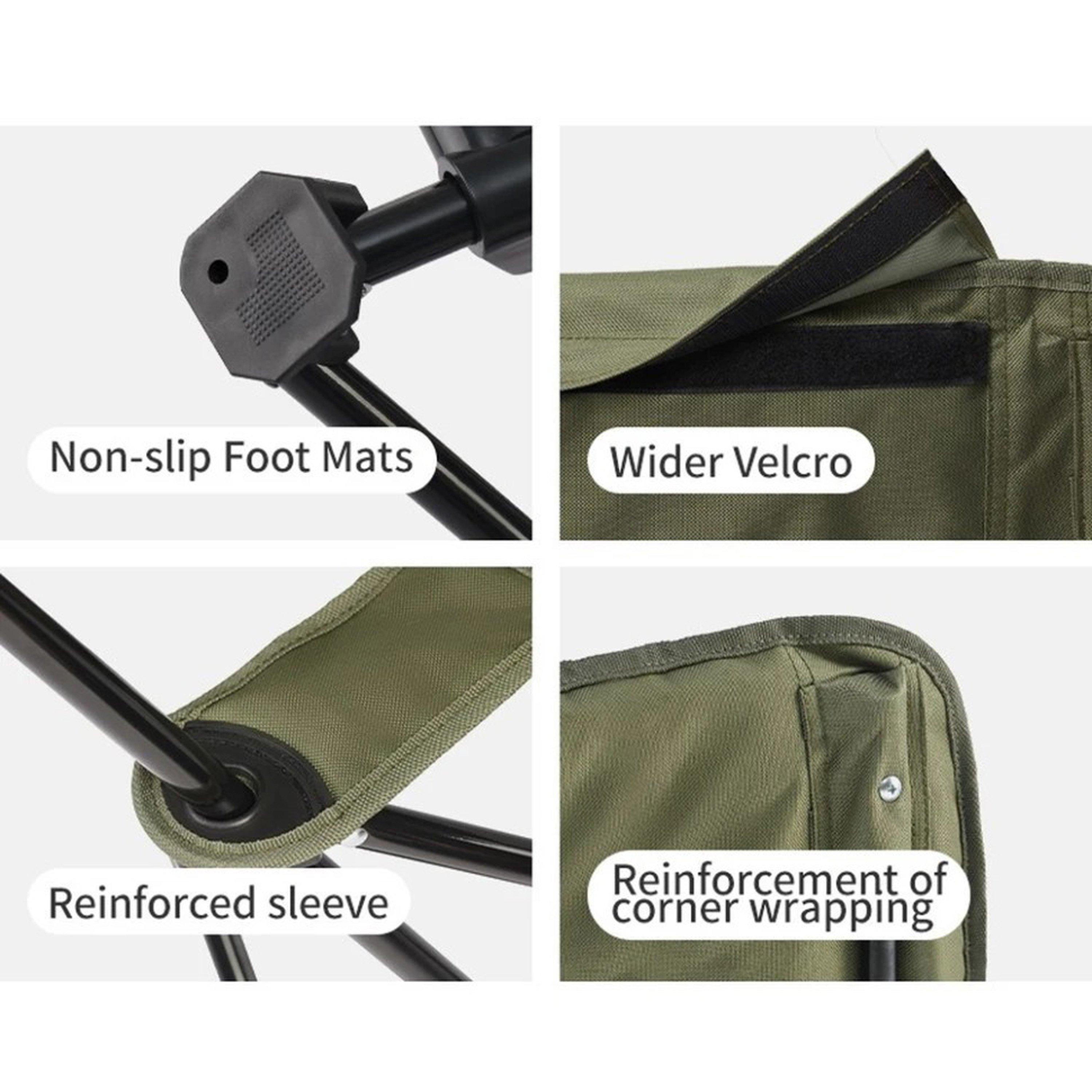 Khaki - Naturehike - Gathered High-Back Mesh Moon Chair - 4