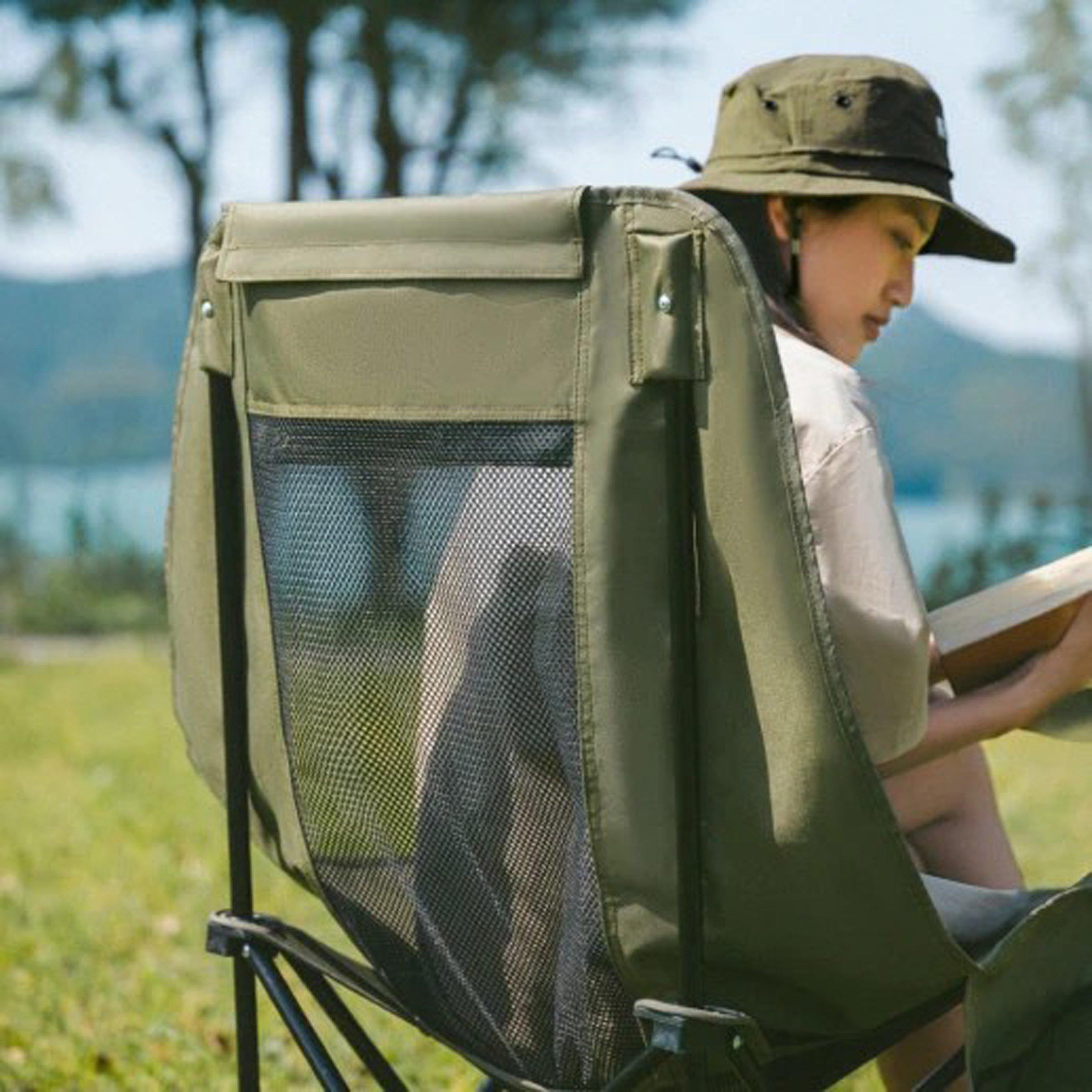 Khaki - Naturehike - Gathered High-Back Mesh Moon Chair - 10