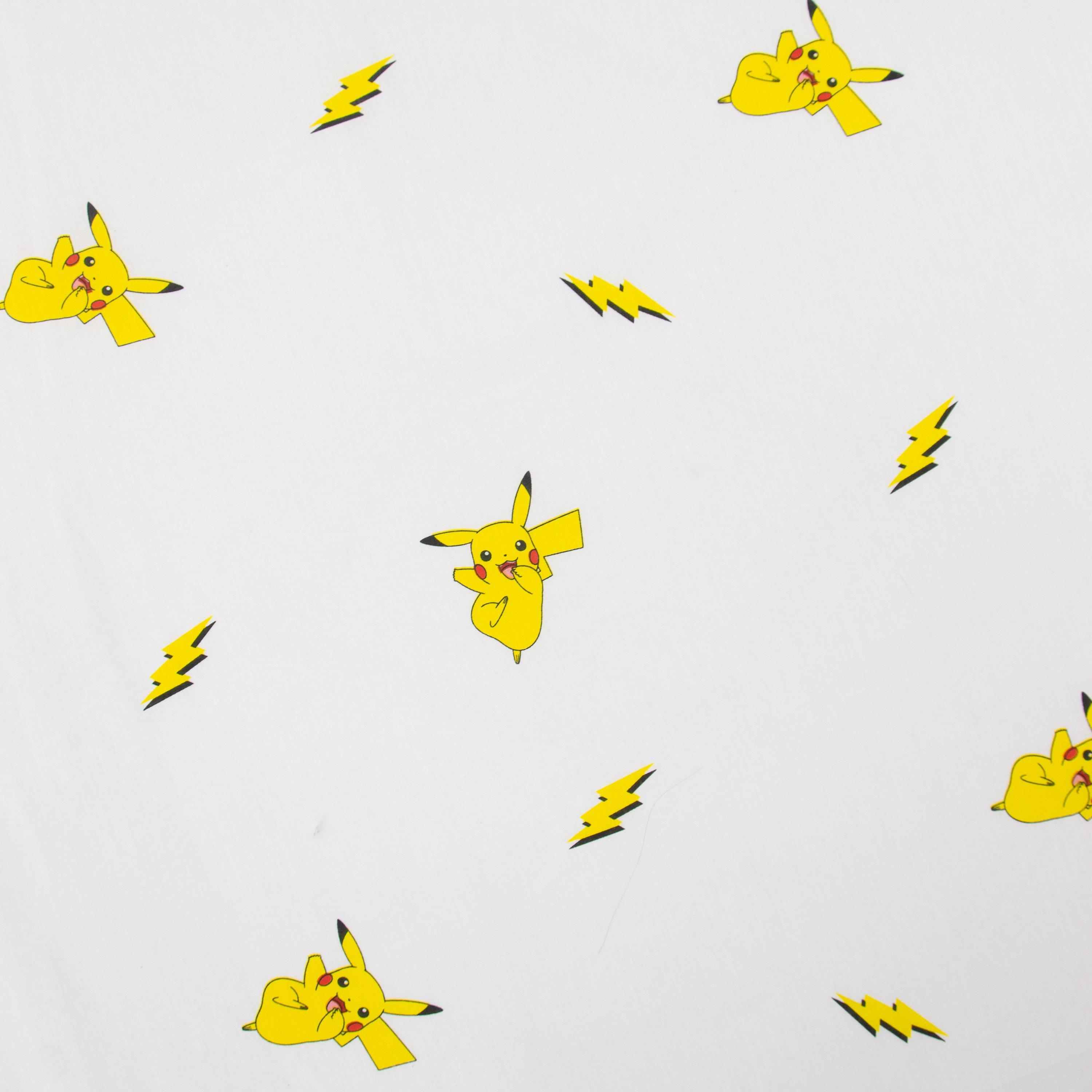 White - Pokemon - Pokemon Shot Double Fitted Sheet - 3