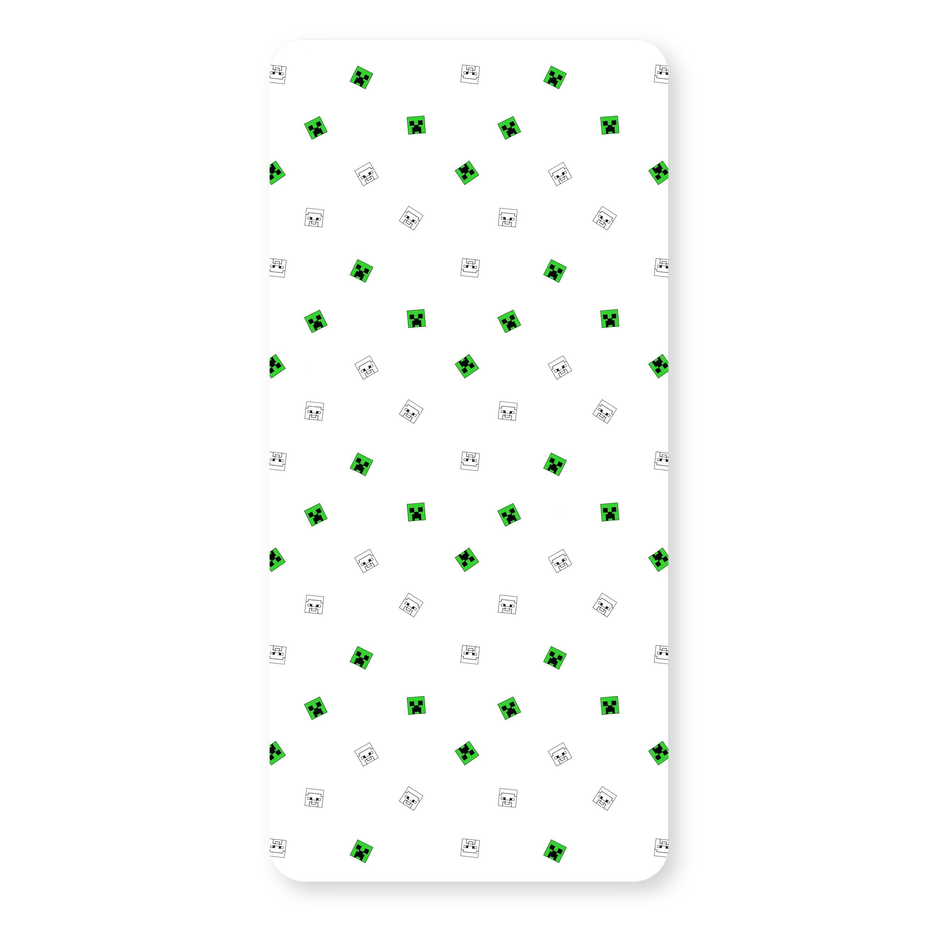 White - Minecraft - Minecraft Grids Single Fitted Sheet - 1