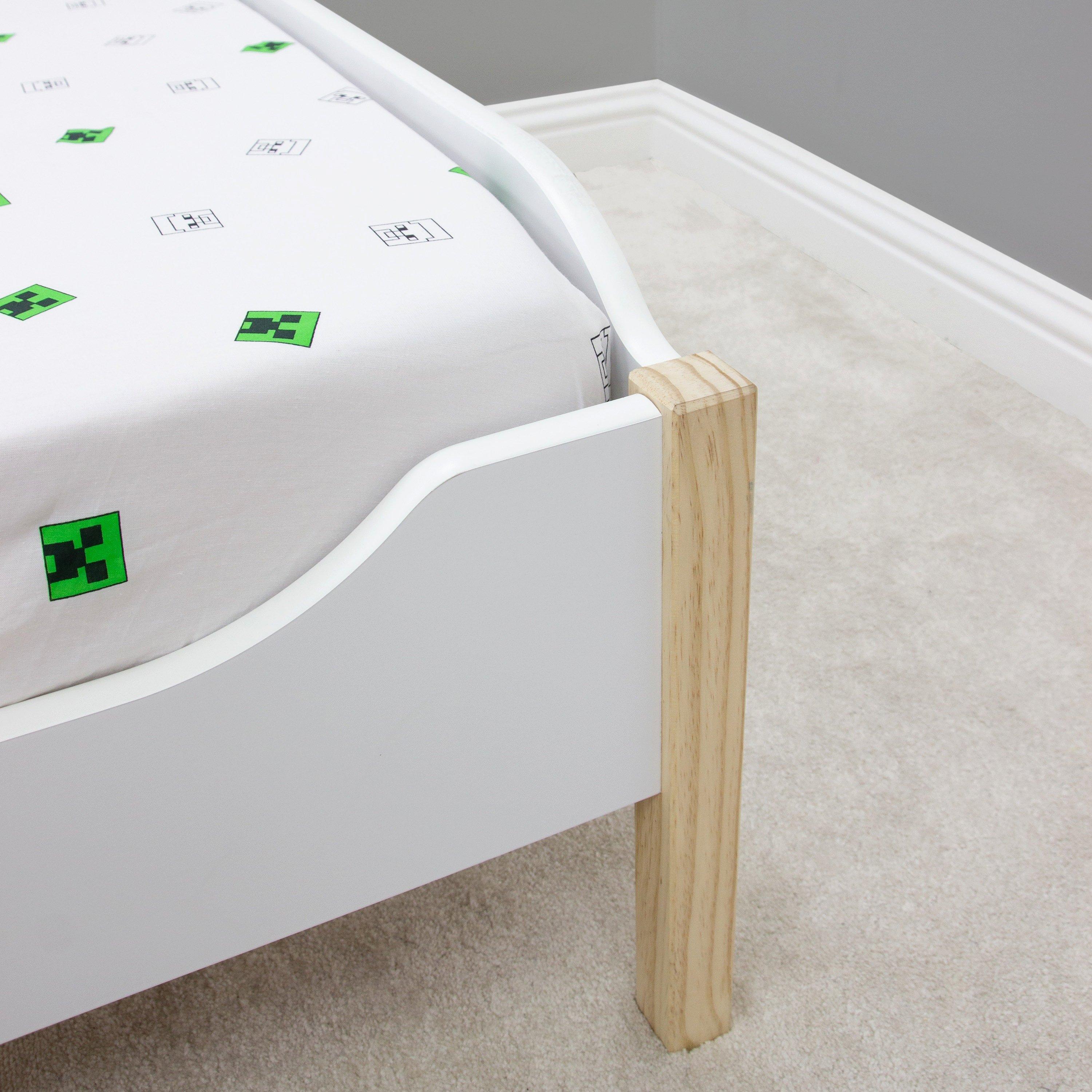 White - Minecraft - Minecraft Grids Single Fitted Sheet - 5