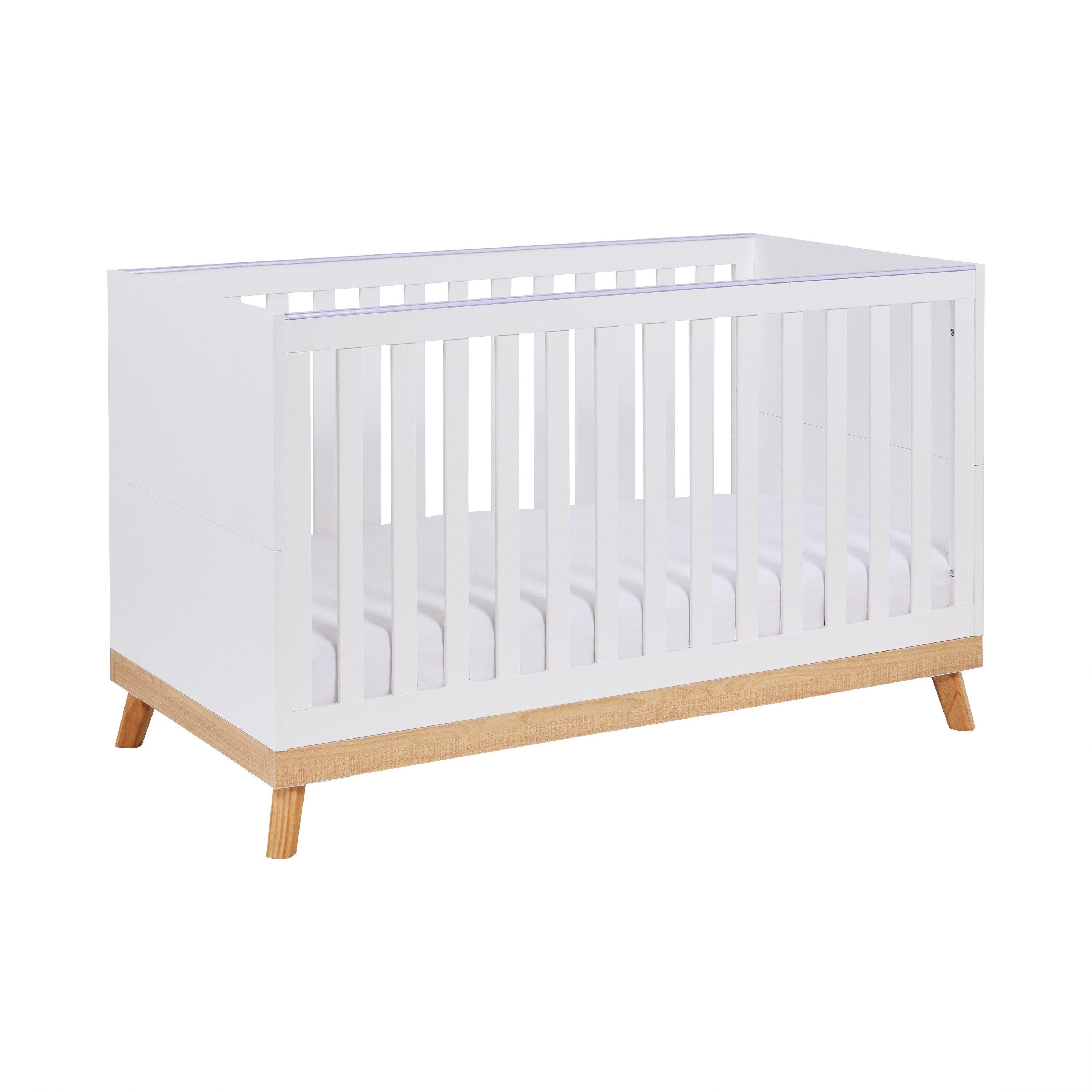 White - Babymore - Mona Cot Bed - White - 1